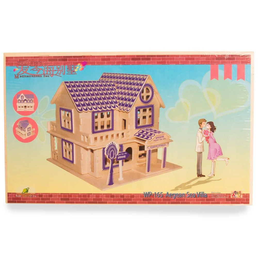 Family Home House Building Model Kit Wooden 3D Puzzle - Image 3