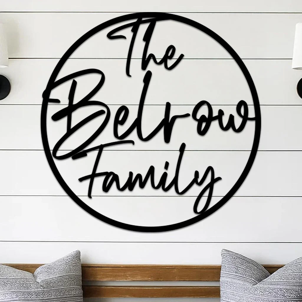 Family Name Sign in Circle - Image 6