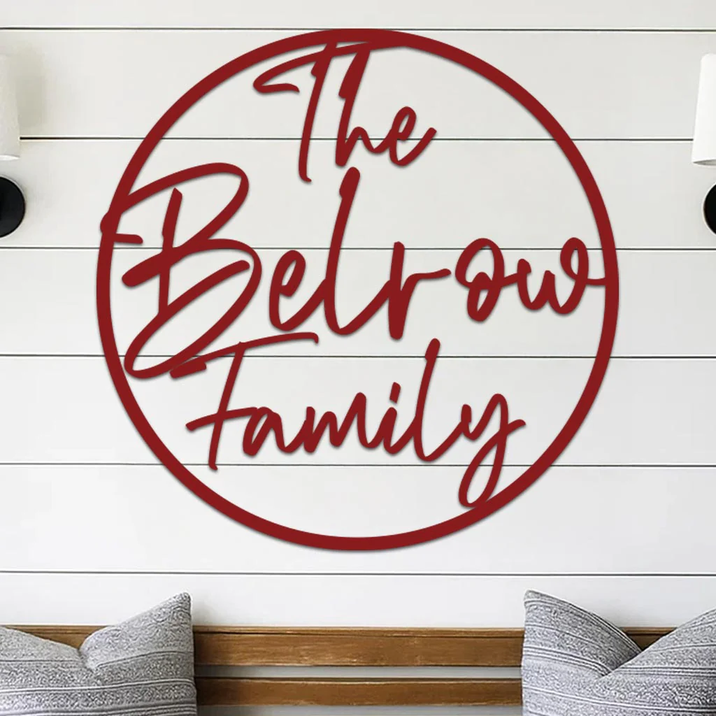 Family Name Sign in Circle - Image 9