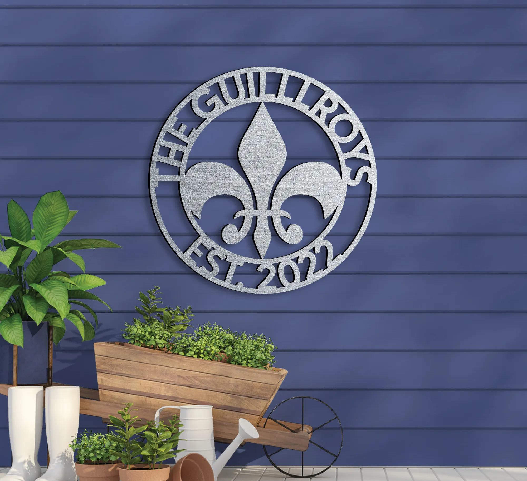 Family Name Sign w Emblem and Year - Image 2