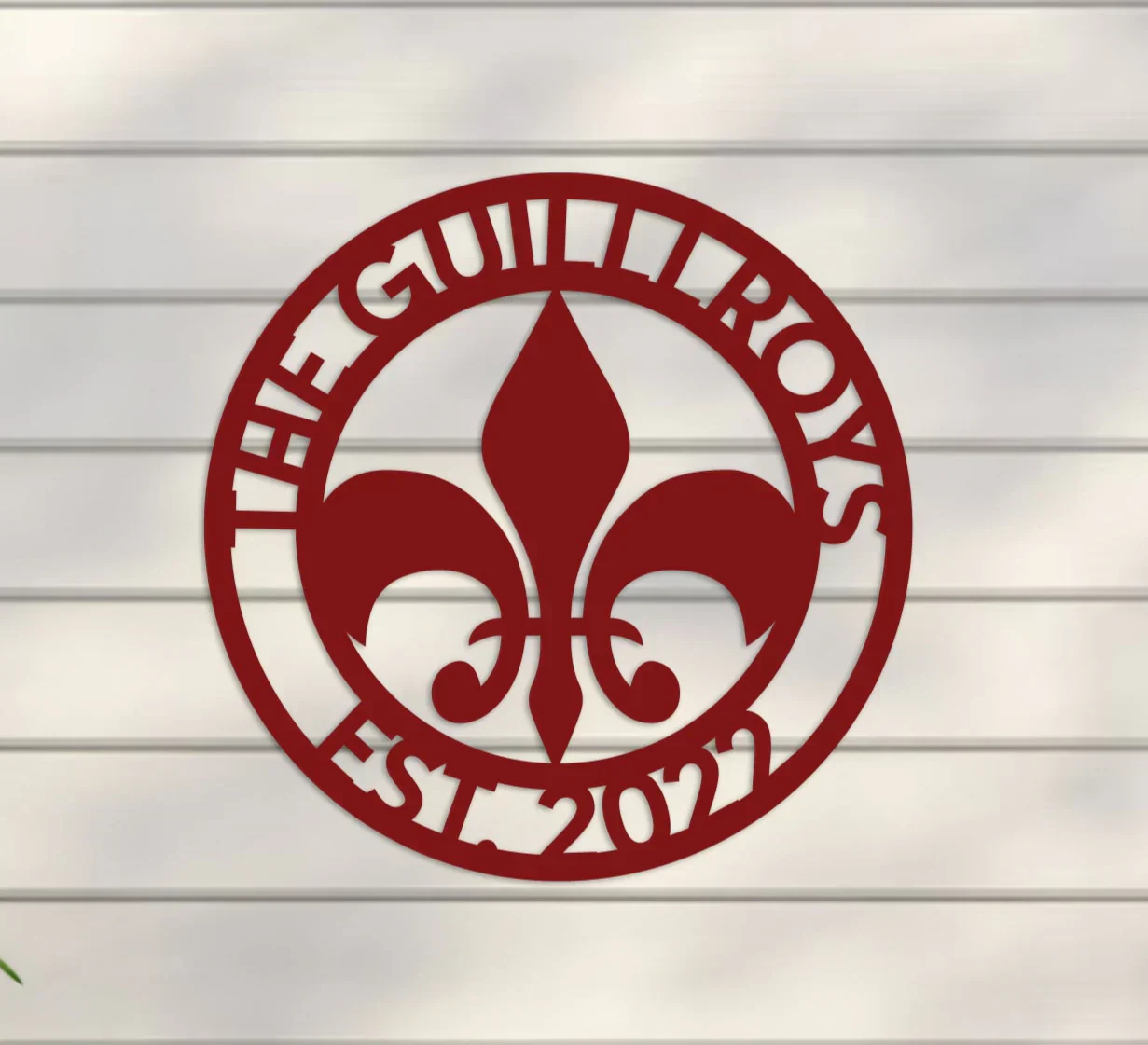 Family Name Sign w Emblem and Year - Image 3