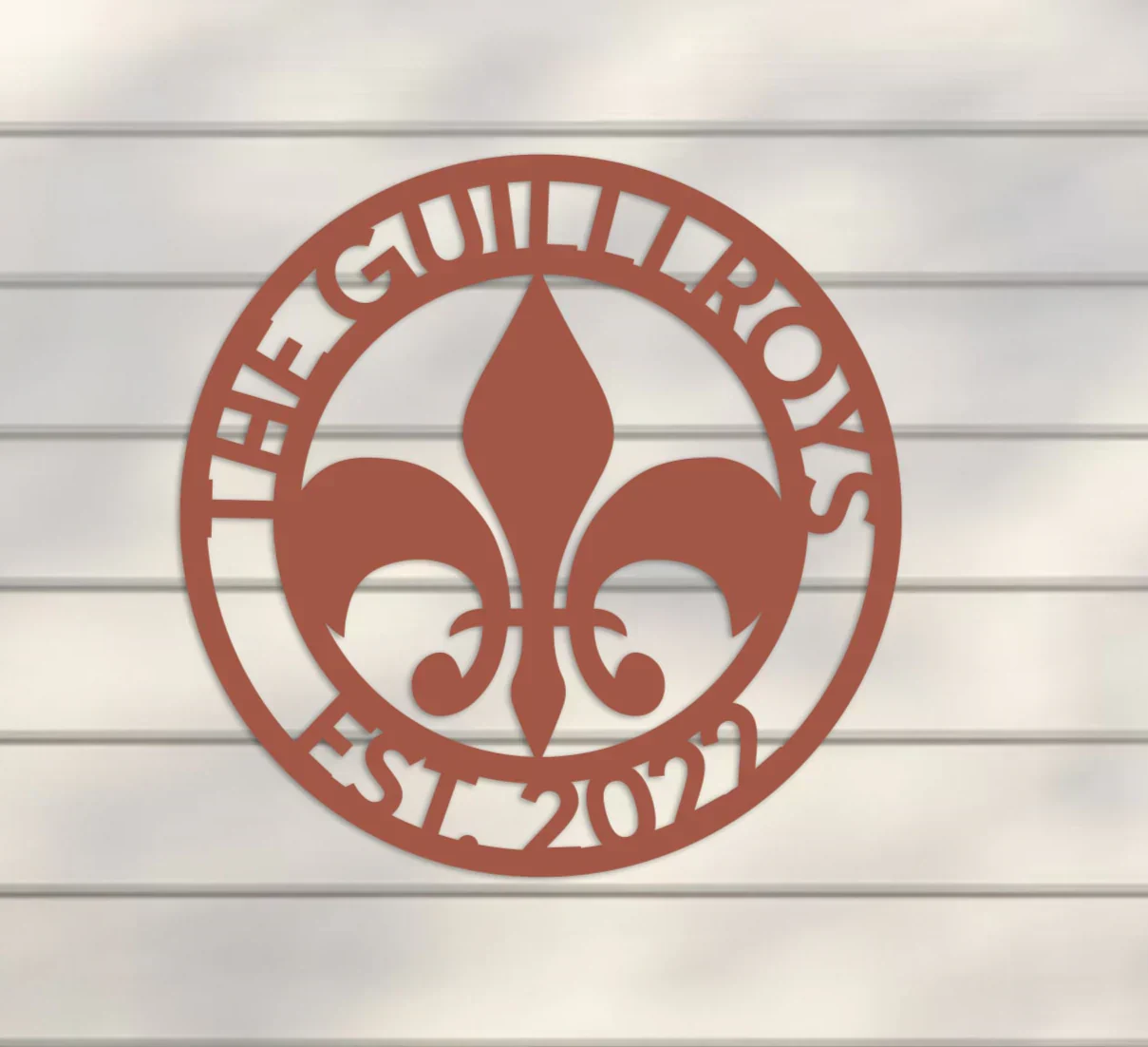 Family Name Sign w Emblem and Year - Image 7