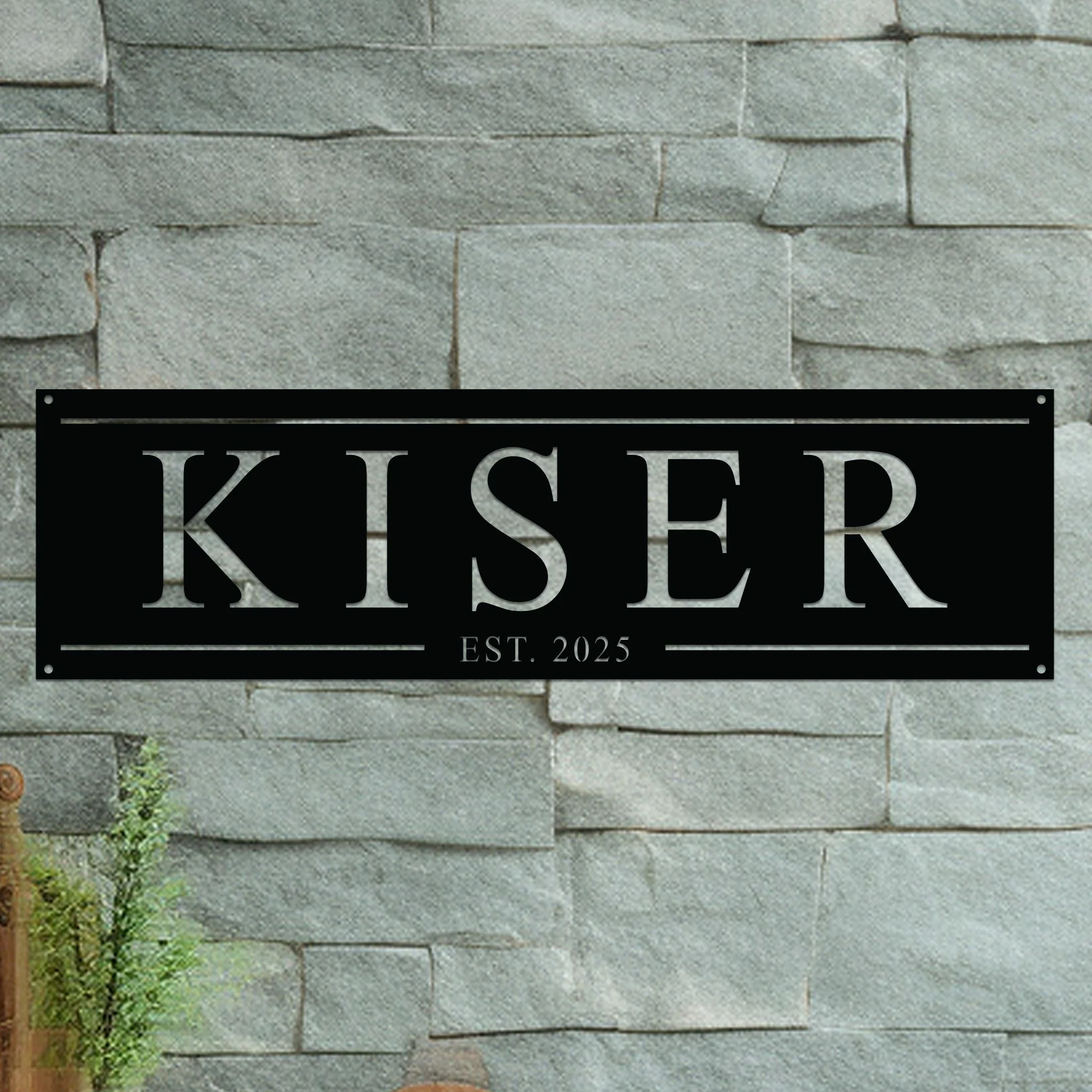 Family Name Sign with Date - Image 3