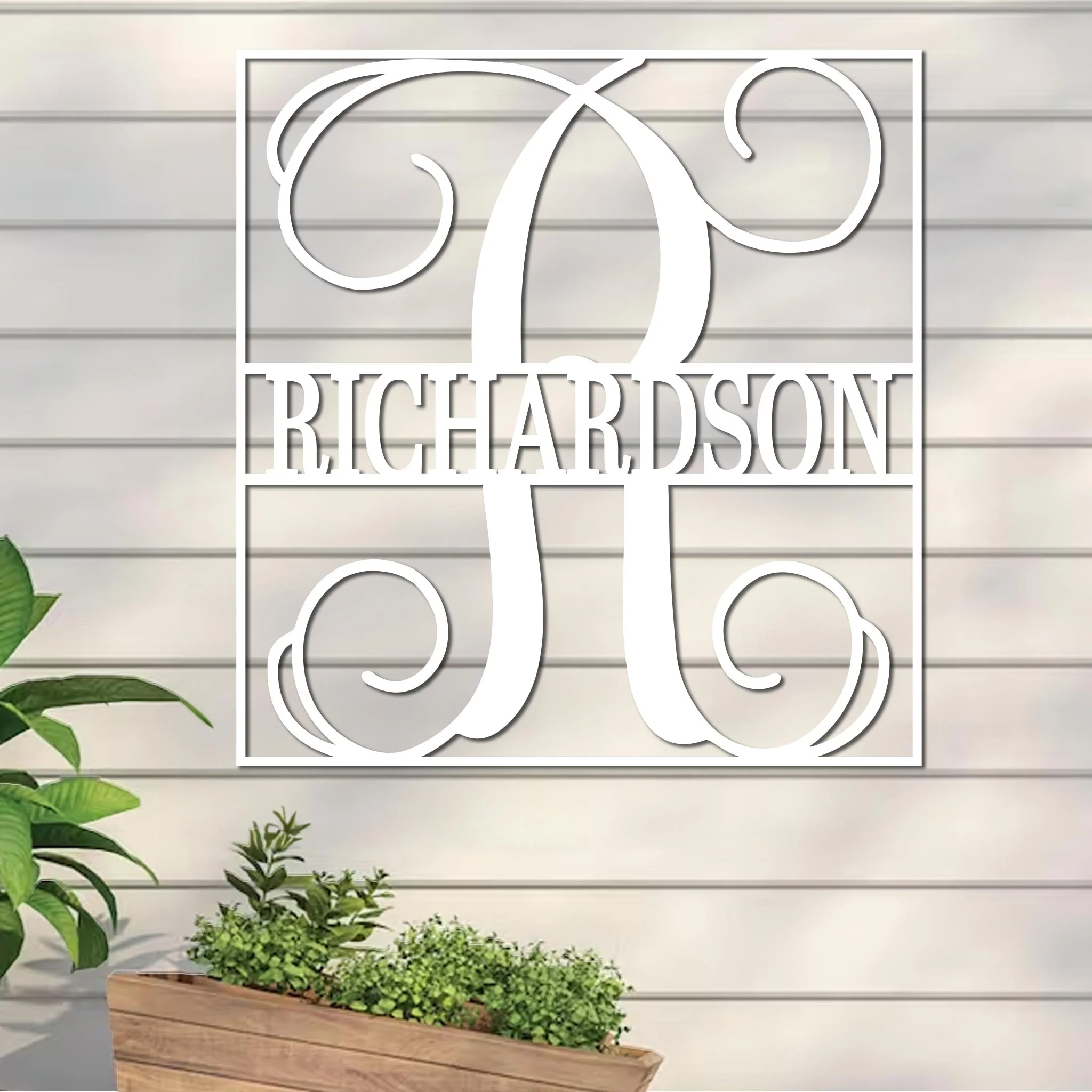 Fancy Split Monogram in Square Sign - Image 2