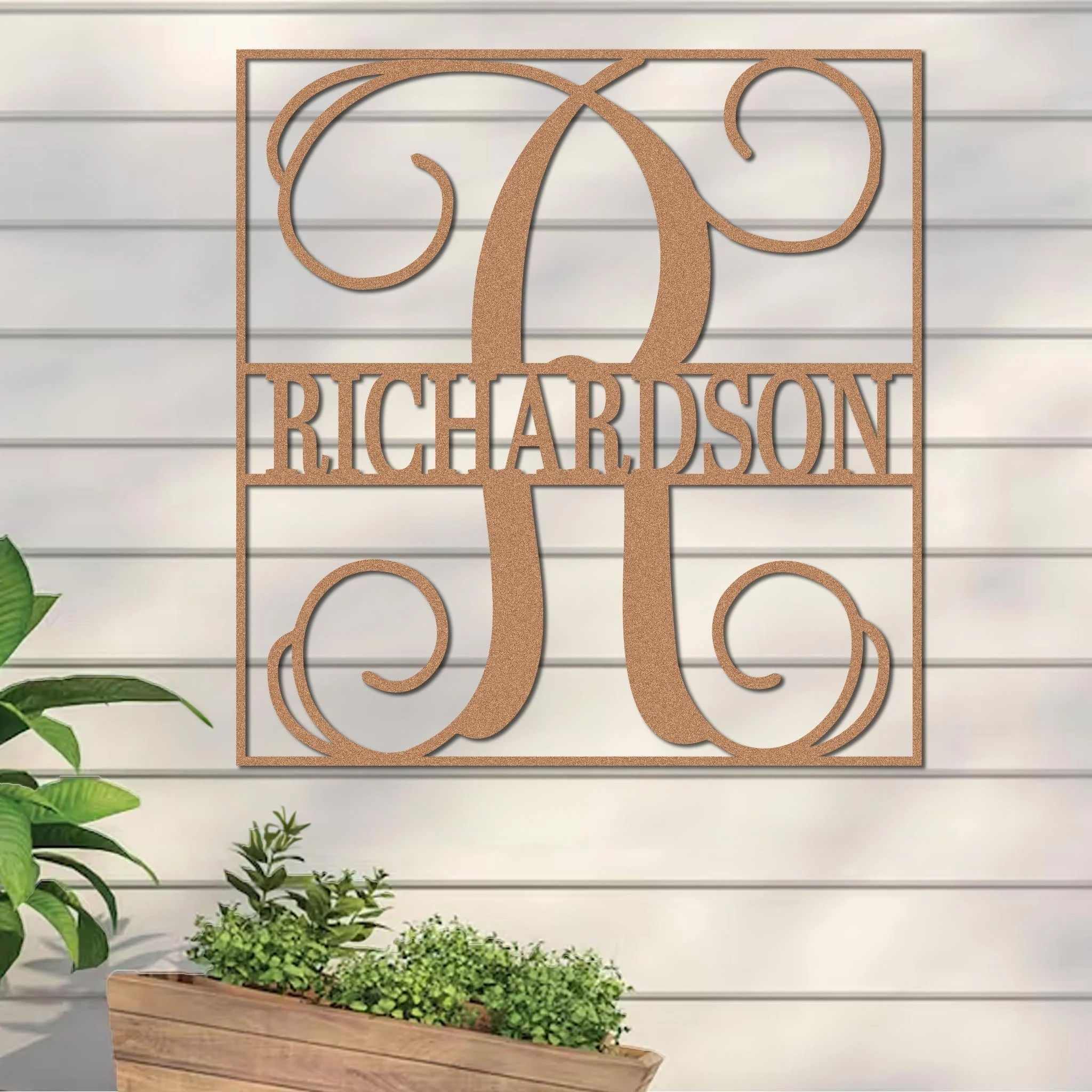 Fancy Split Monogram in Square Sign - Image 4
