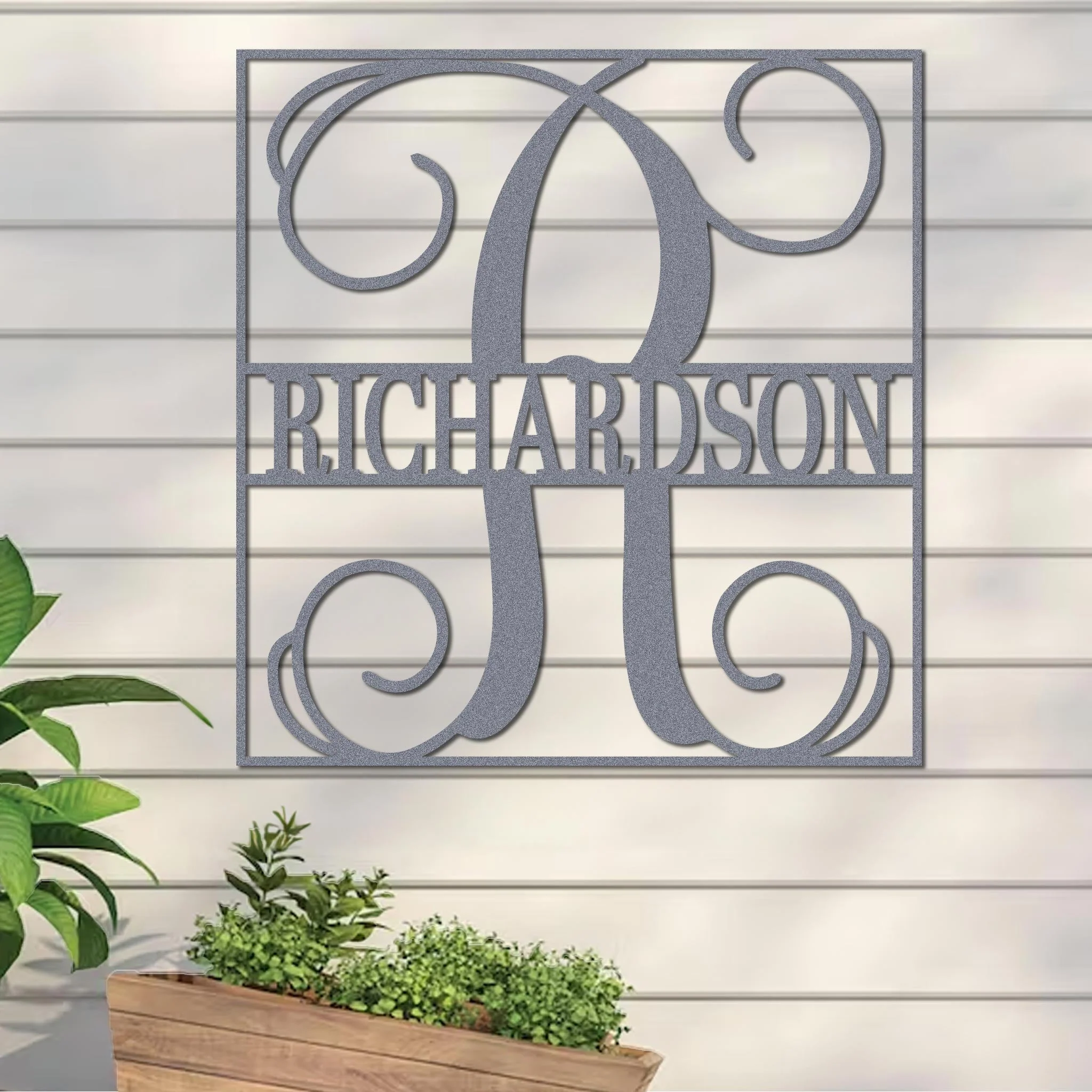 Fancy Split Monogram in Square Sign - Image 5