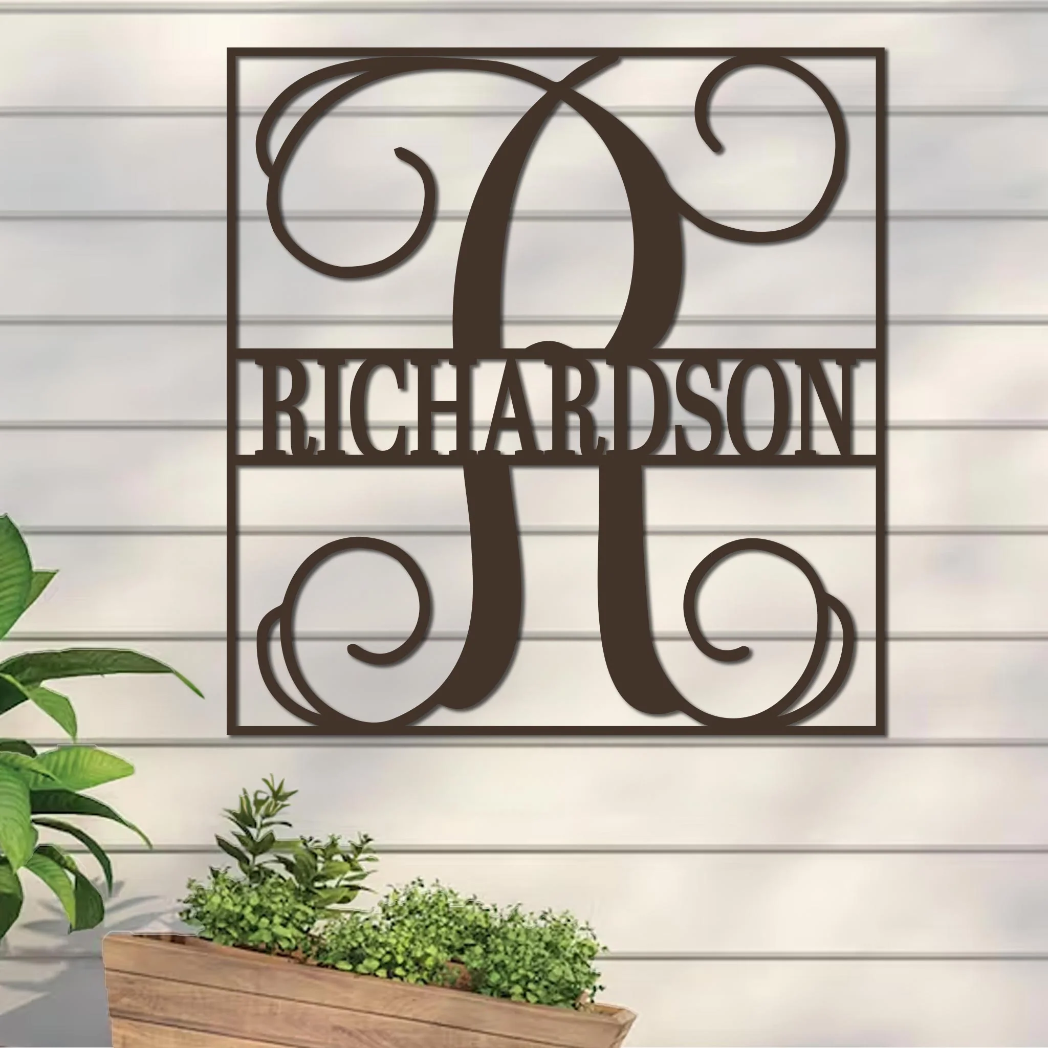 Fancy Split Monogram in Square Sign - Image 6