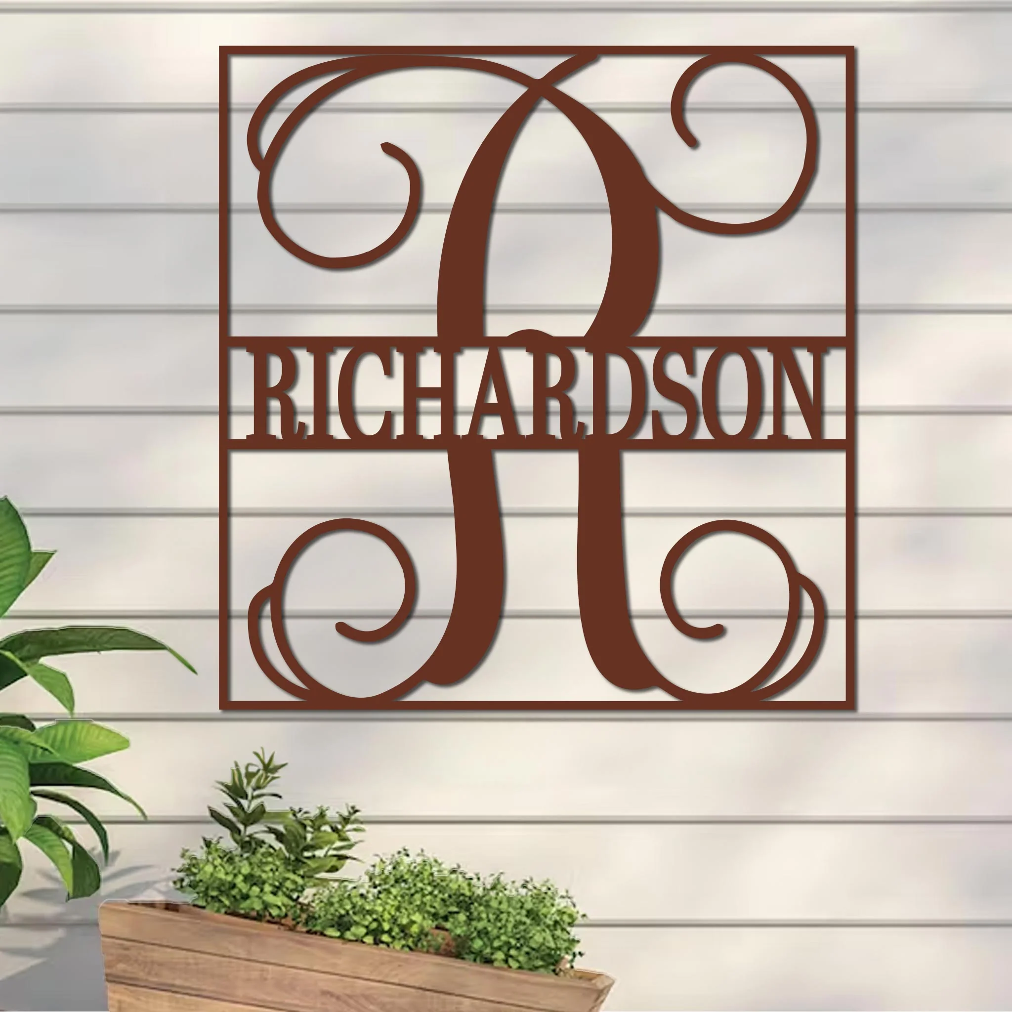 Fancy Split Monogram in Square Sign - Image 7