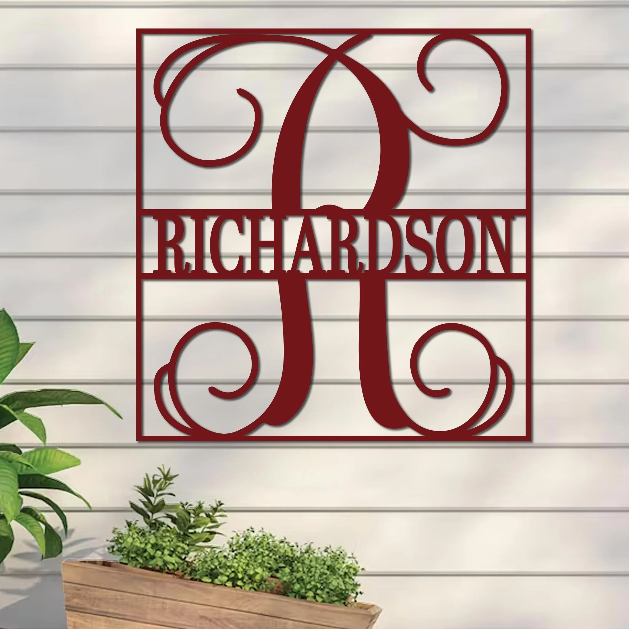 Fancy Split Monogram in Square Sign - Image 8