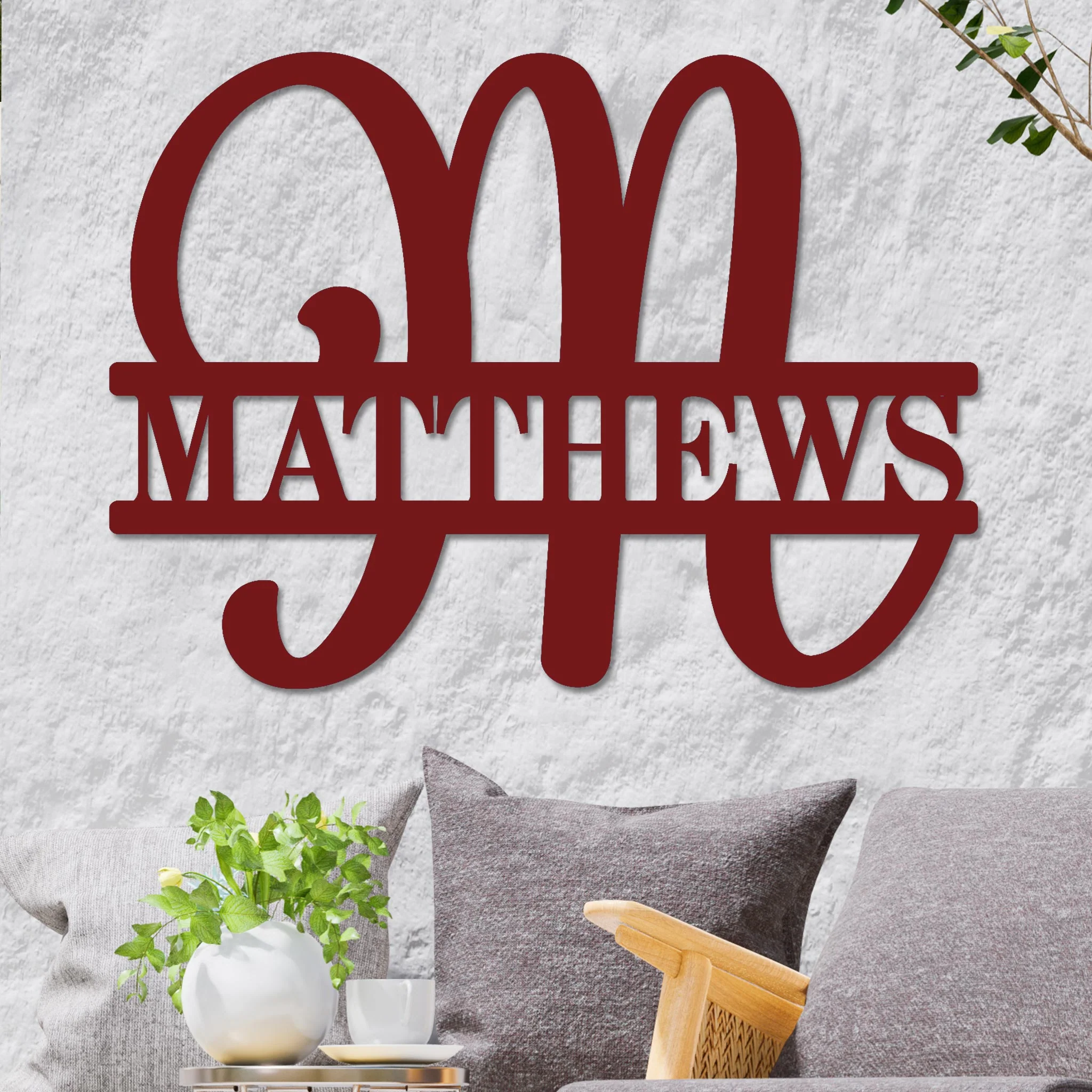 Fancy Split Monogram Sign - Image 15