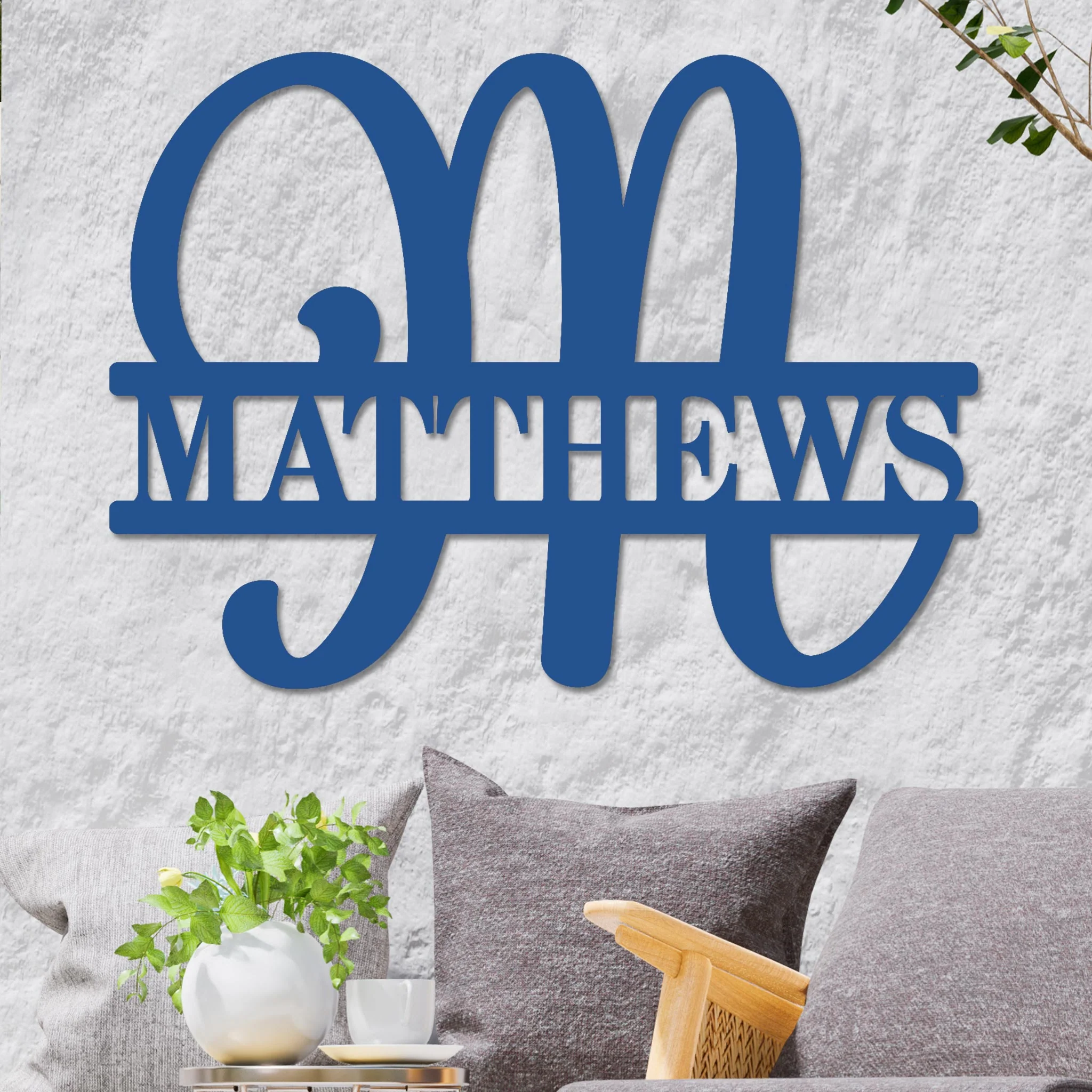 Fancy Split Monogram Sign - Image 4