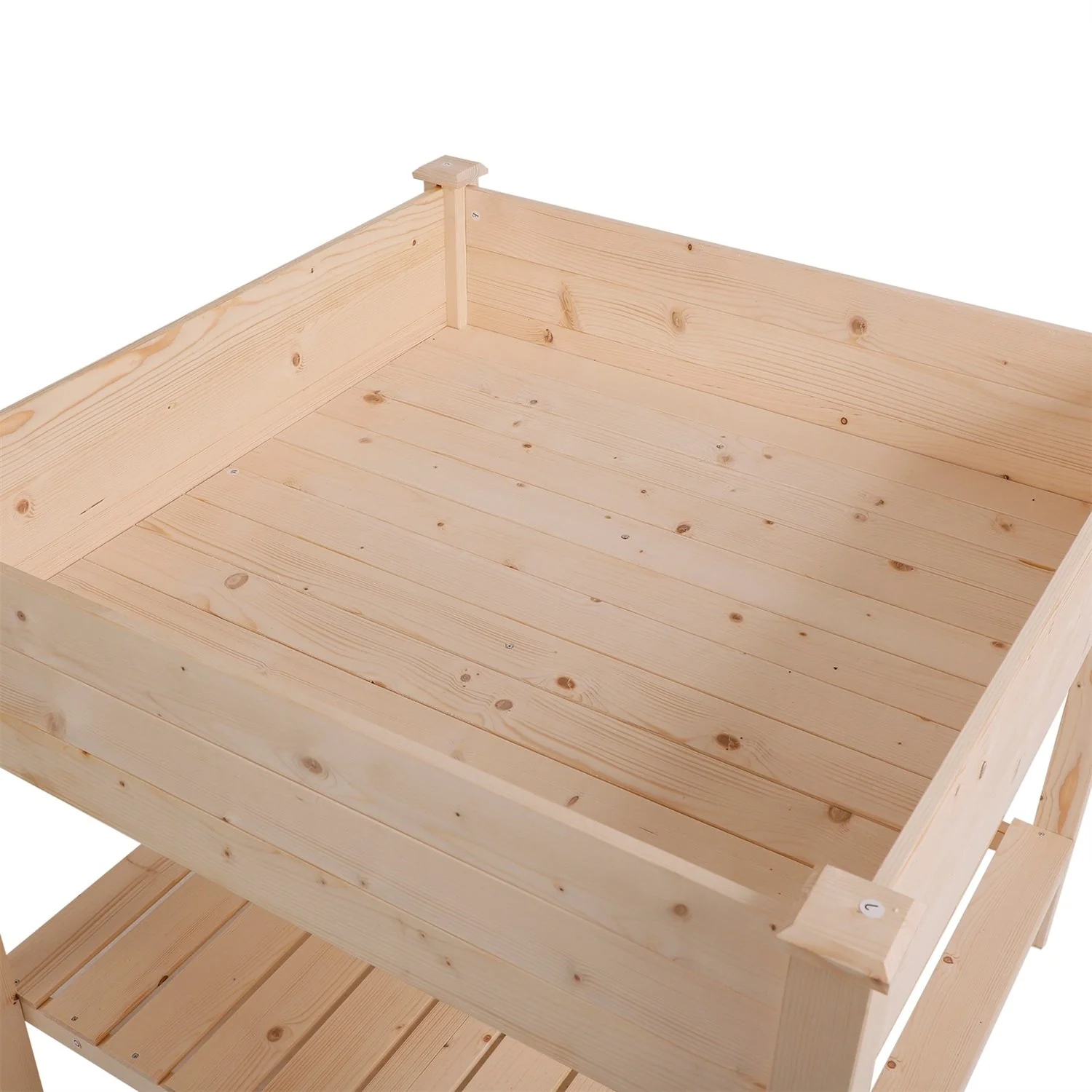 FarmHome Square Fir Wooden Raised Garden Planter Box - Image 4