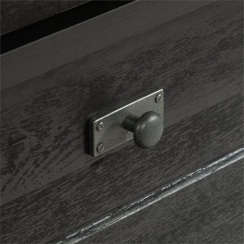 FarmHouse Black Oak Drawer and Garment Rod Wardrobe Armoire - Image 3