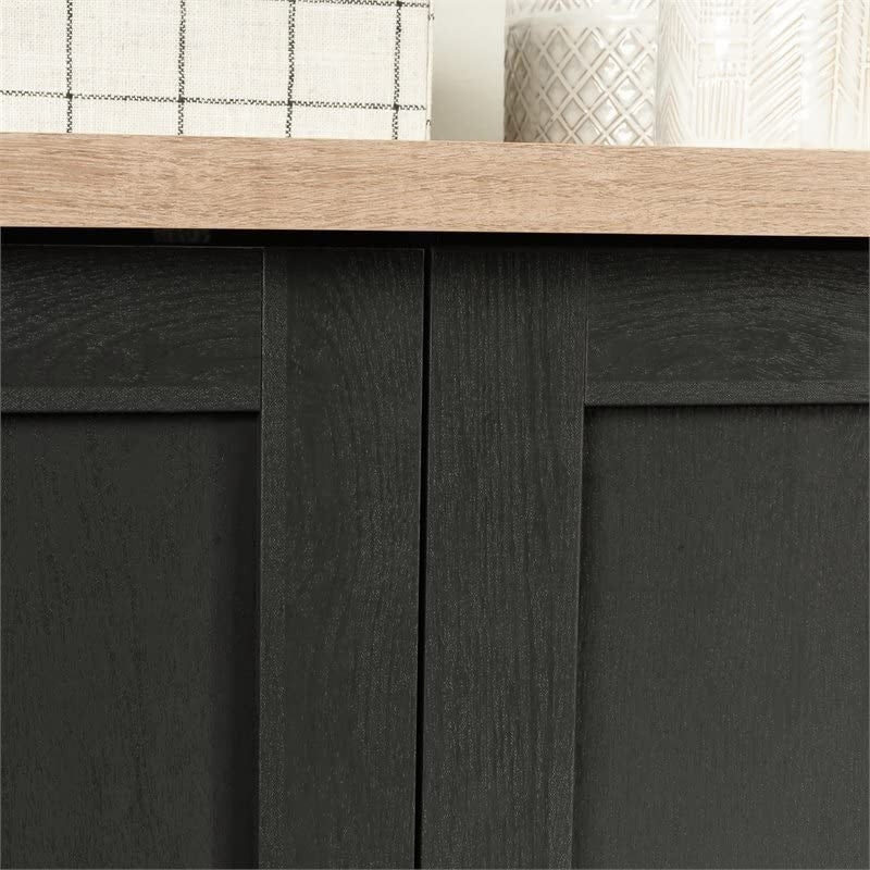 FarmHouse Black Oak Drawer and Garment Rod Wardrobe Armoire - Image 4