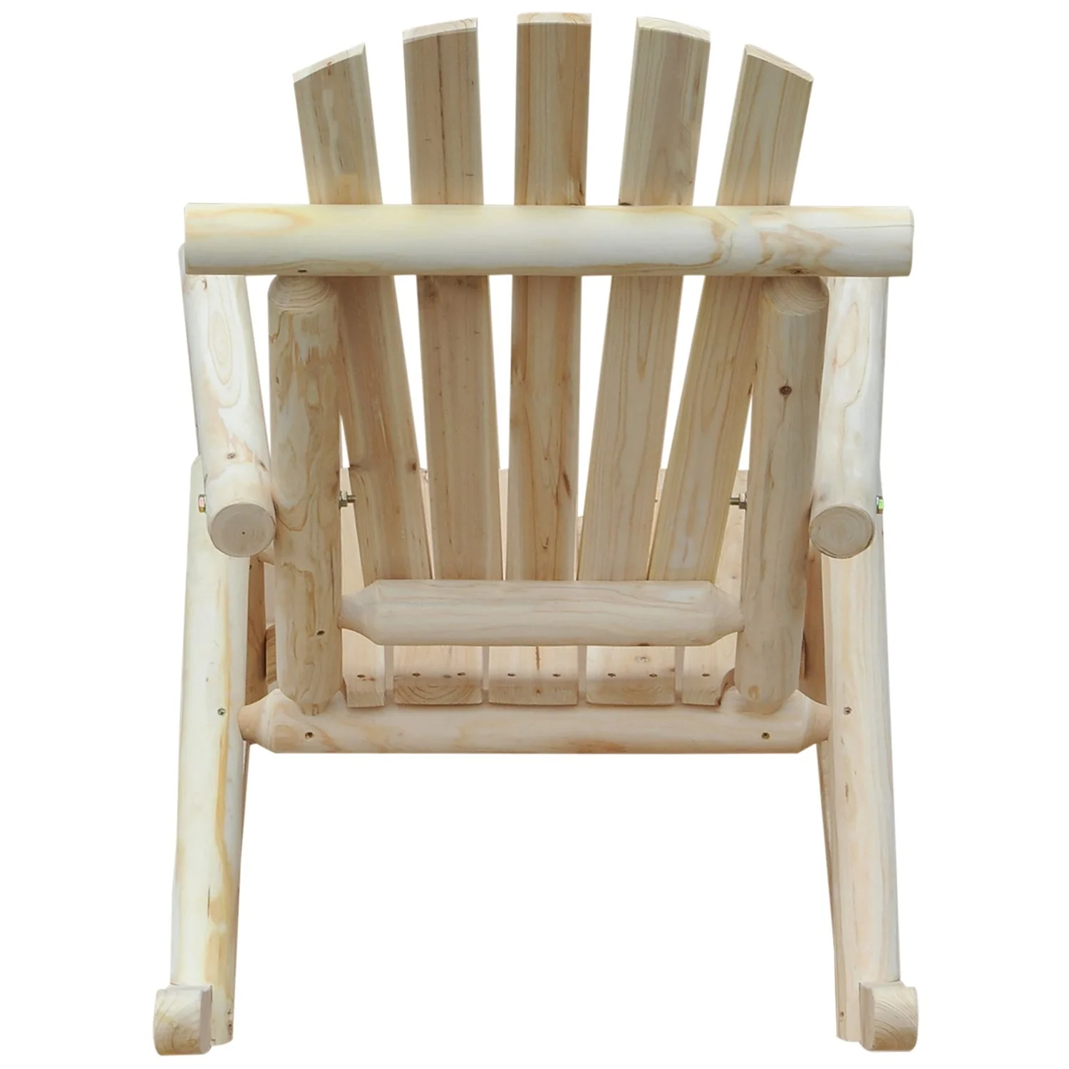 FarmHouse Classical Fir Wood Rocking Adirondack Chair Natural - Set of 2 - Image 2