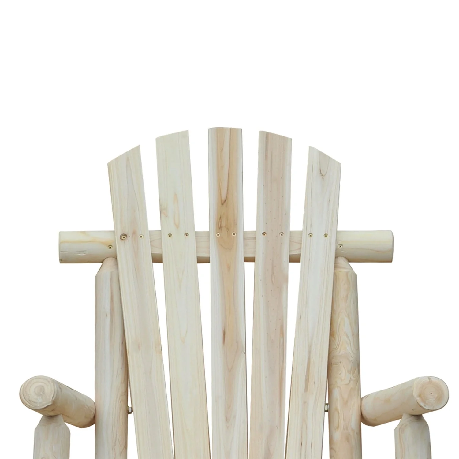FarmHouse Classical Fir Wood Rocking Adirondack Chair Natural - Set of 2 - Image 3