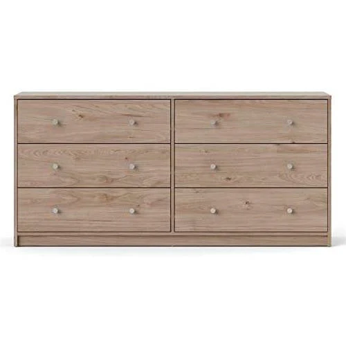 Farmhouse Contemporary 6 Drawer Double Dresser in Oak - Image 2