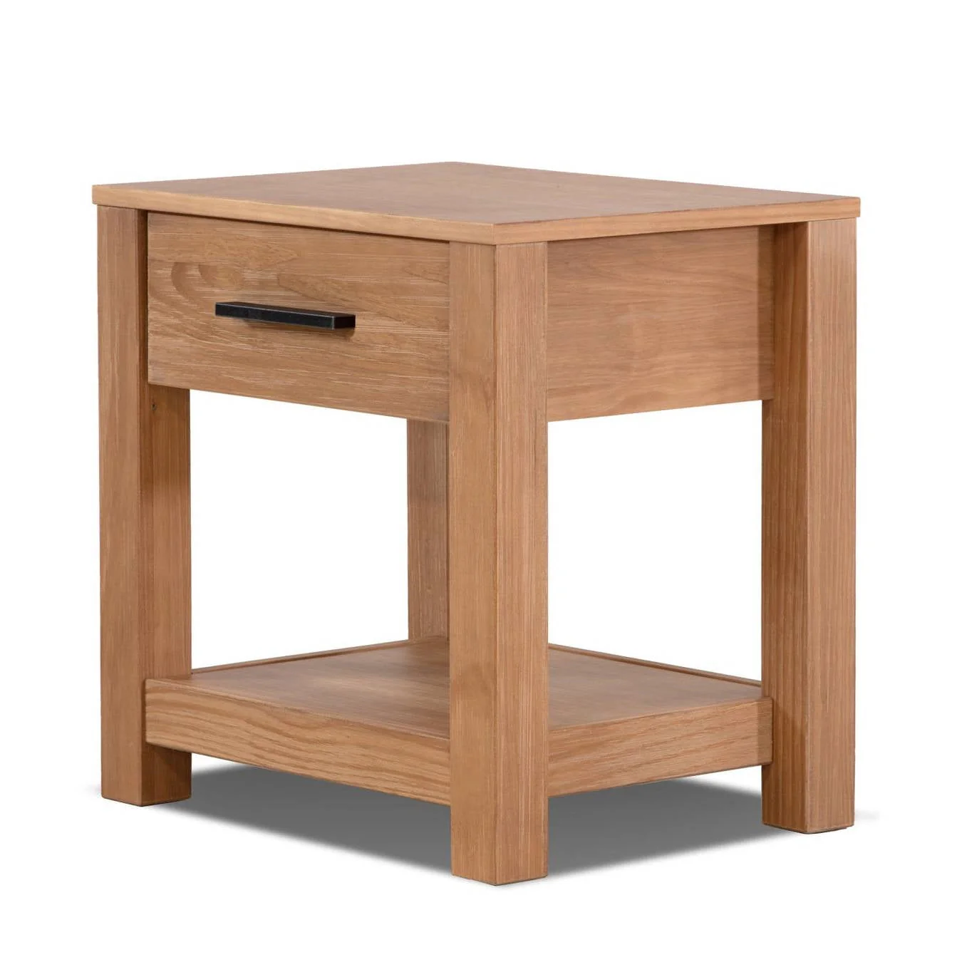 Farmhouse Traditional Rustic Pine Wood 1-Drawer Nightstand Bedside Table - Image 2