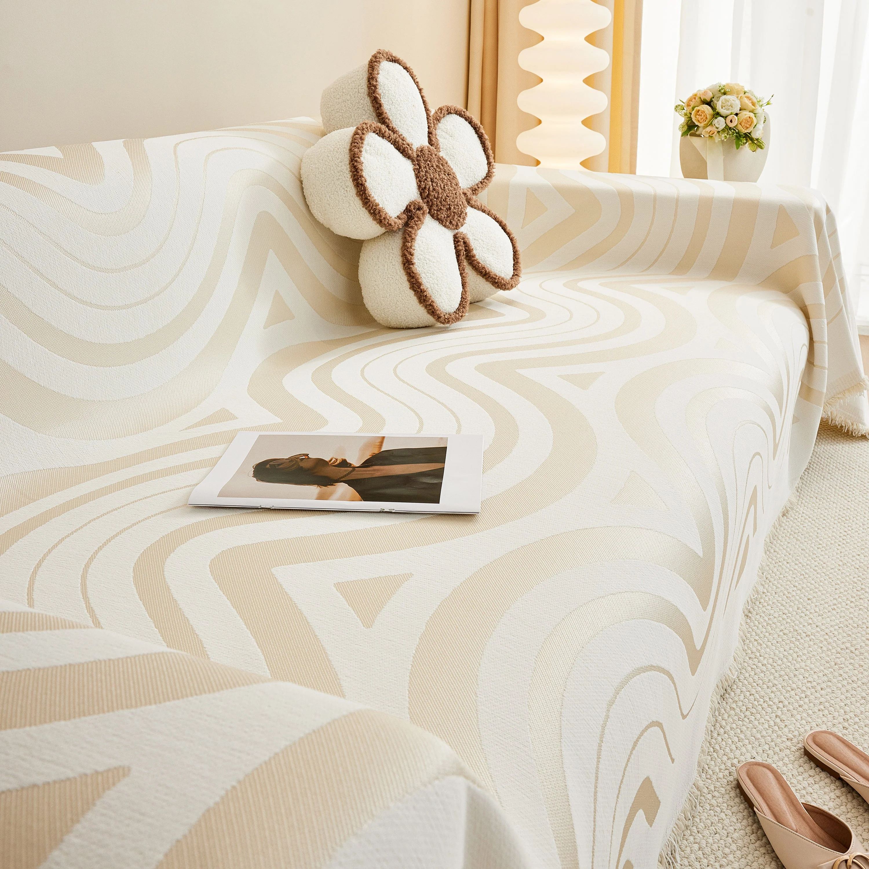Fashion Chenille Couch Cover Blanket, Couch Non Slip Covers for Sectionals, Pet Friendly Couch Covers - Image 15