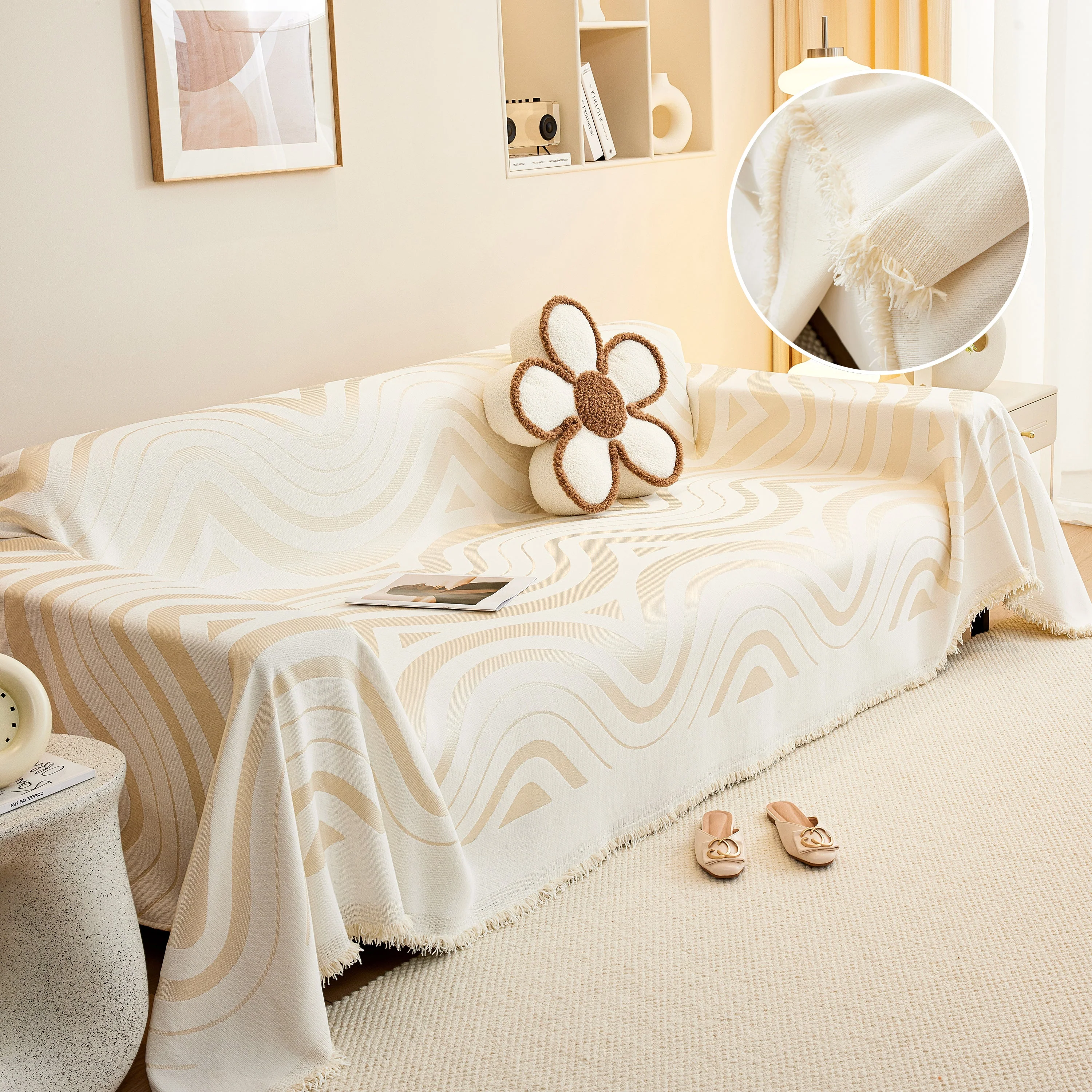 Fashion Chenille Couch Cover Blanket, Couch Non Slip Covers for Sectionals, Pet Friendly Couch Covers - Image 18
