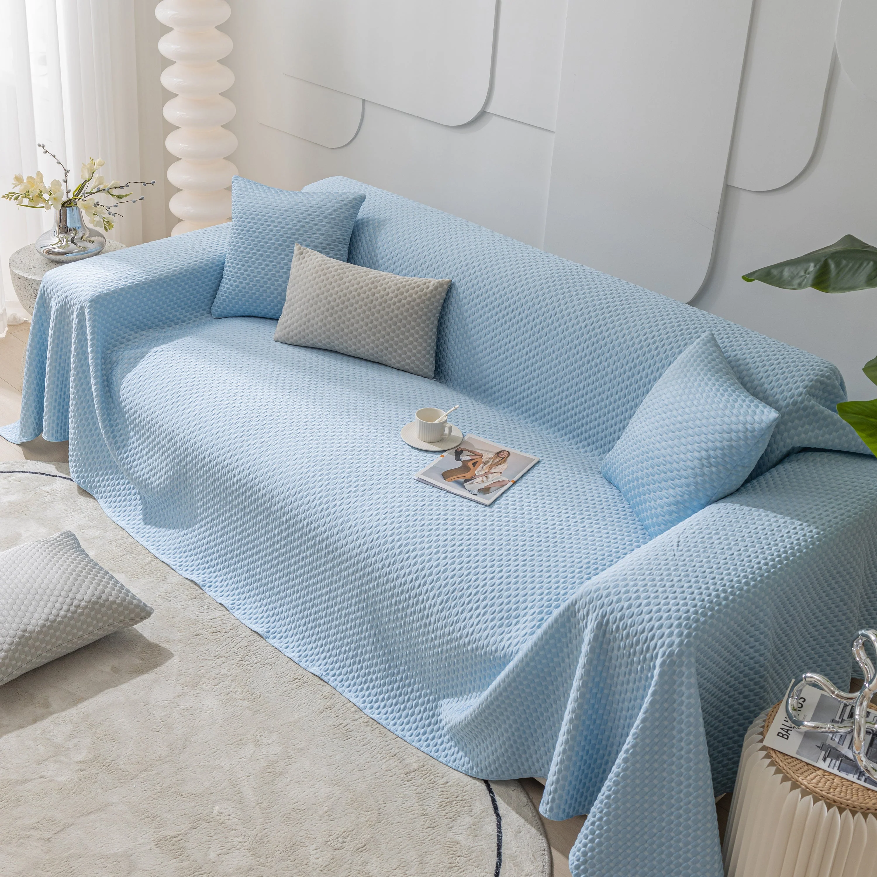 FASHION Granular Textured Sofa Couch Covers, L Shape Sectional Couch Covers, Sofa Covers for Living Room - Image 12