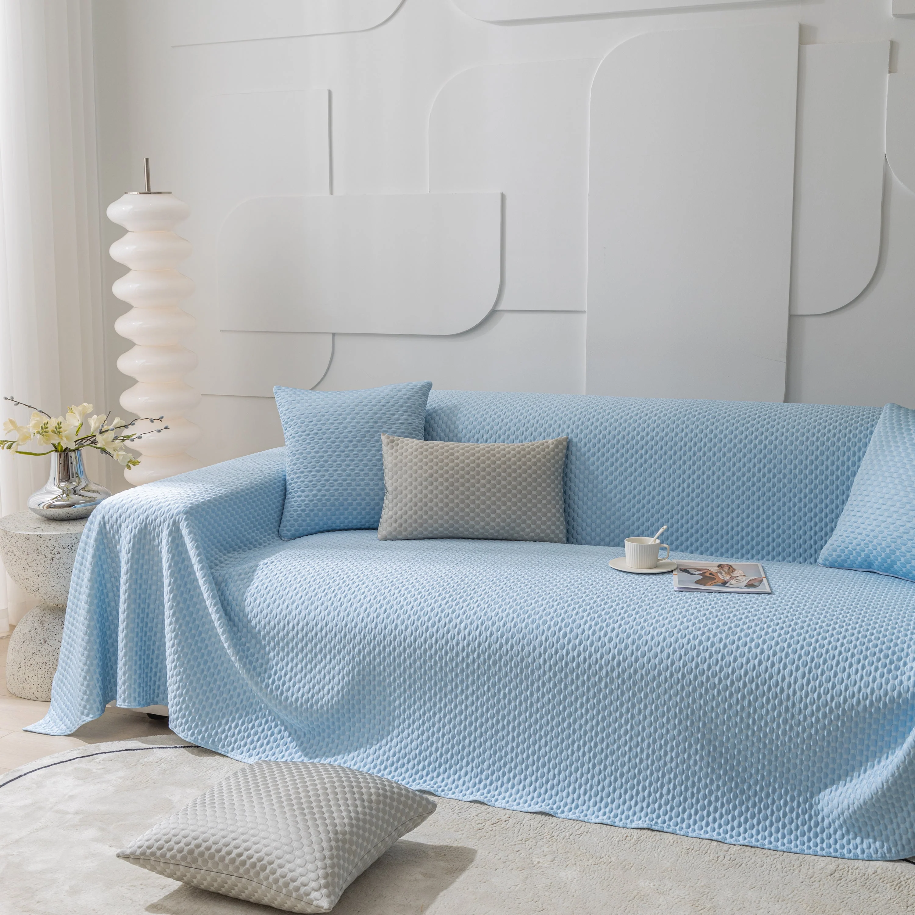 FASHION Granular Textured Sofa Couch Covers, L Shape Sectional Couch Covers, Sofa Covers for Living Room - Image 14