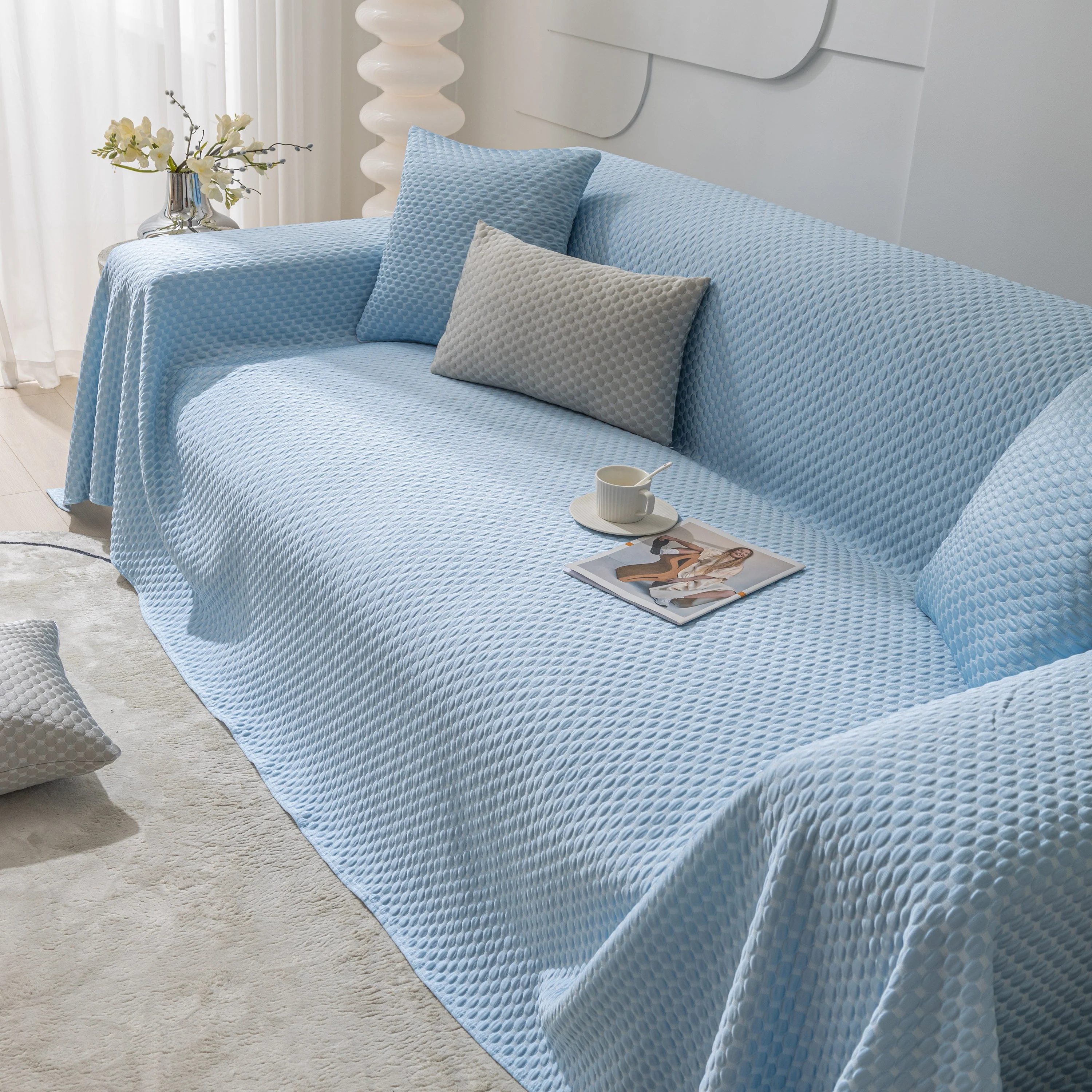 FASHION Granular Textured Sofa Couch Covers, L Shape Sectional Couch Covers, Sofa Covers for Living Room - Image 15