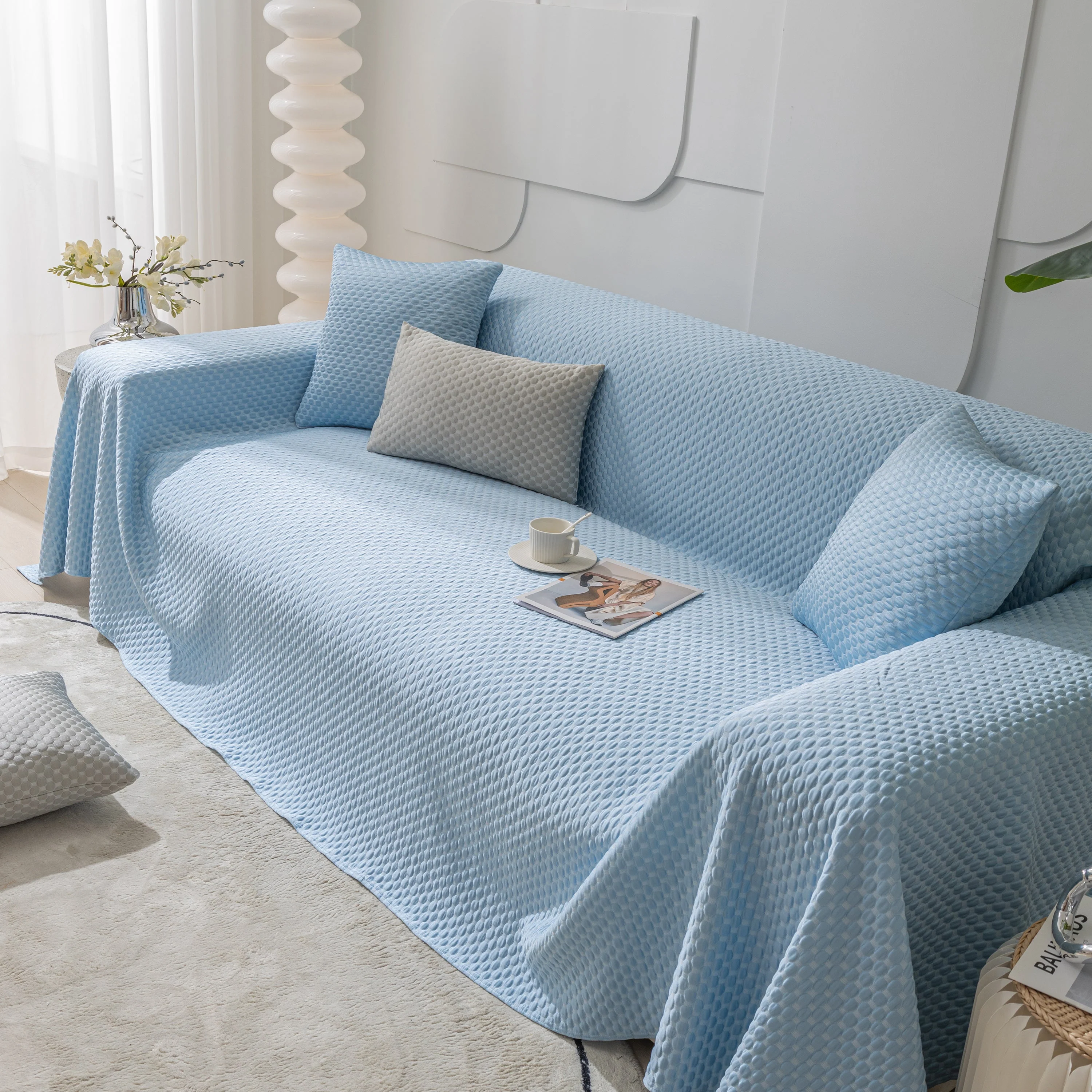 FASHION Granular Textured Sofa Couch Covers, L Shape Sectional Couch Covers, Sofa Covers for Living Room - Image 18