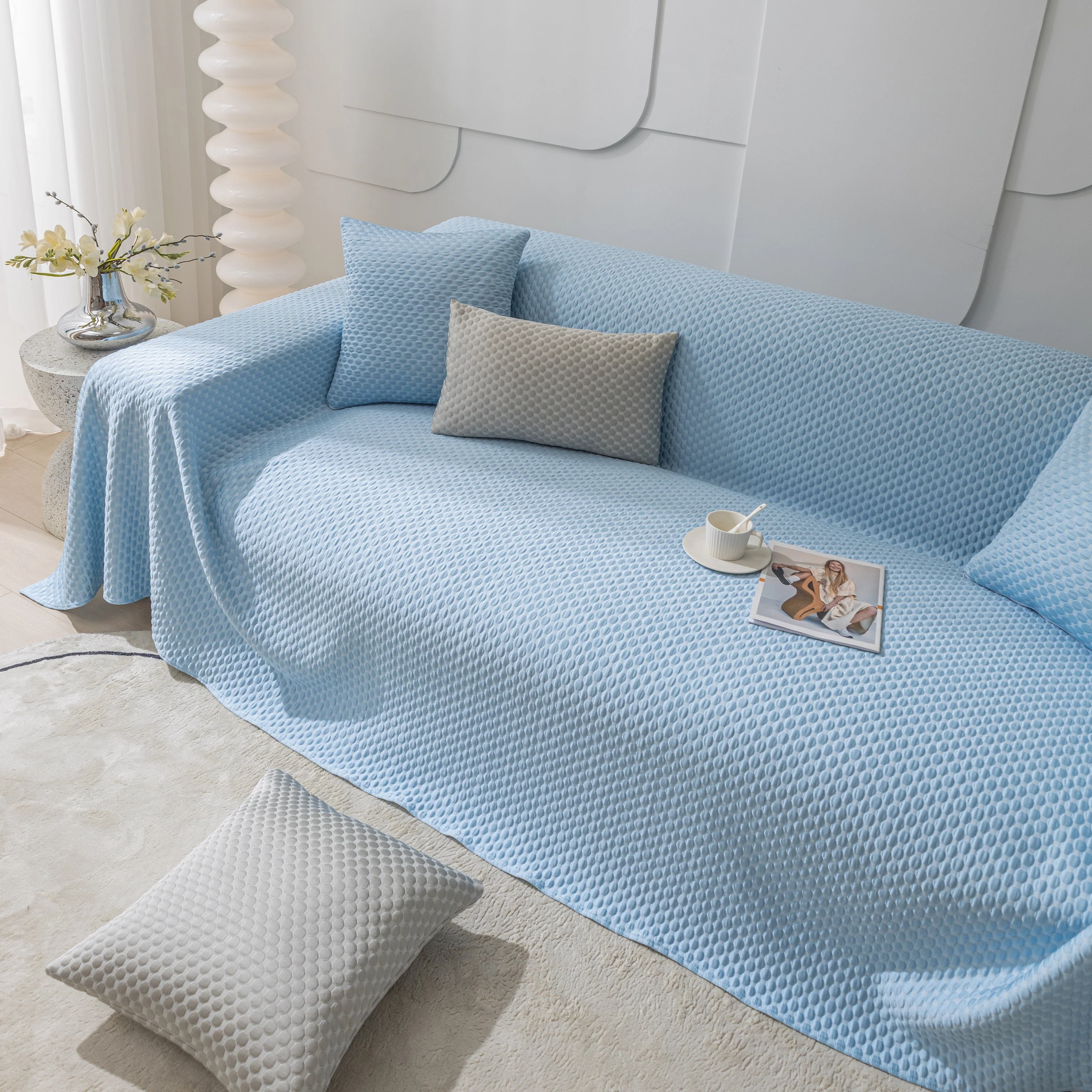 FASHION Granular Textured Sofa Couch Covers, L Shape Sectional Couch Covers, Sofa Covers for Living Room - Image 19