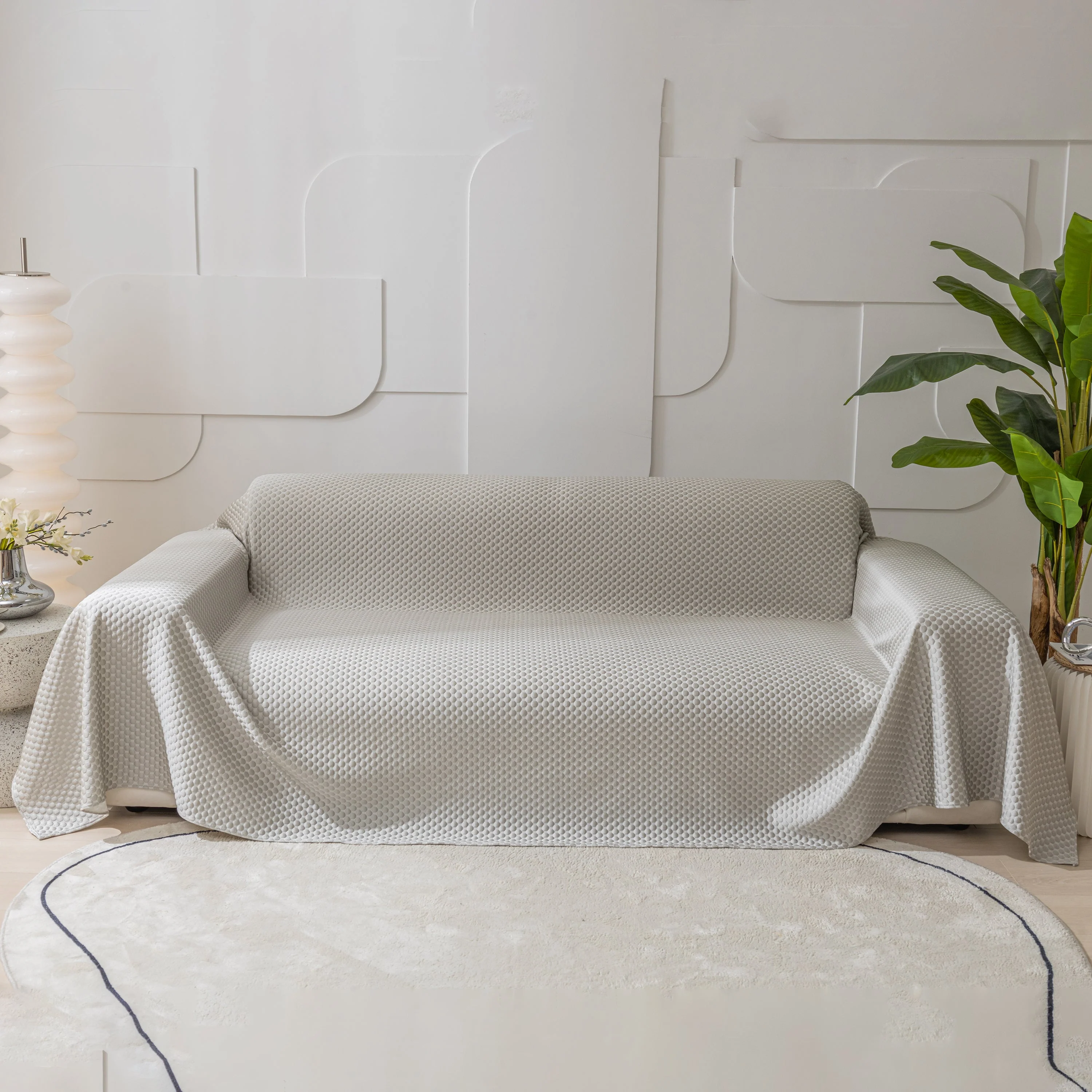FASHION Granular Textured Sofa Couch Covers, L Shape Sectional Couch Covers, Sofa Covers for Living Room - Image 22