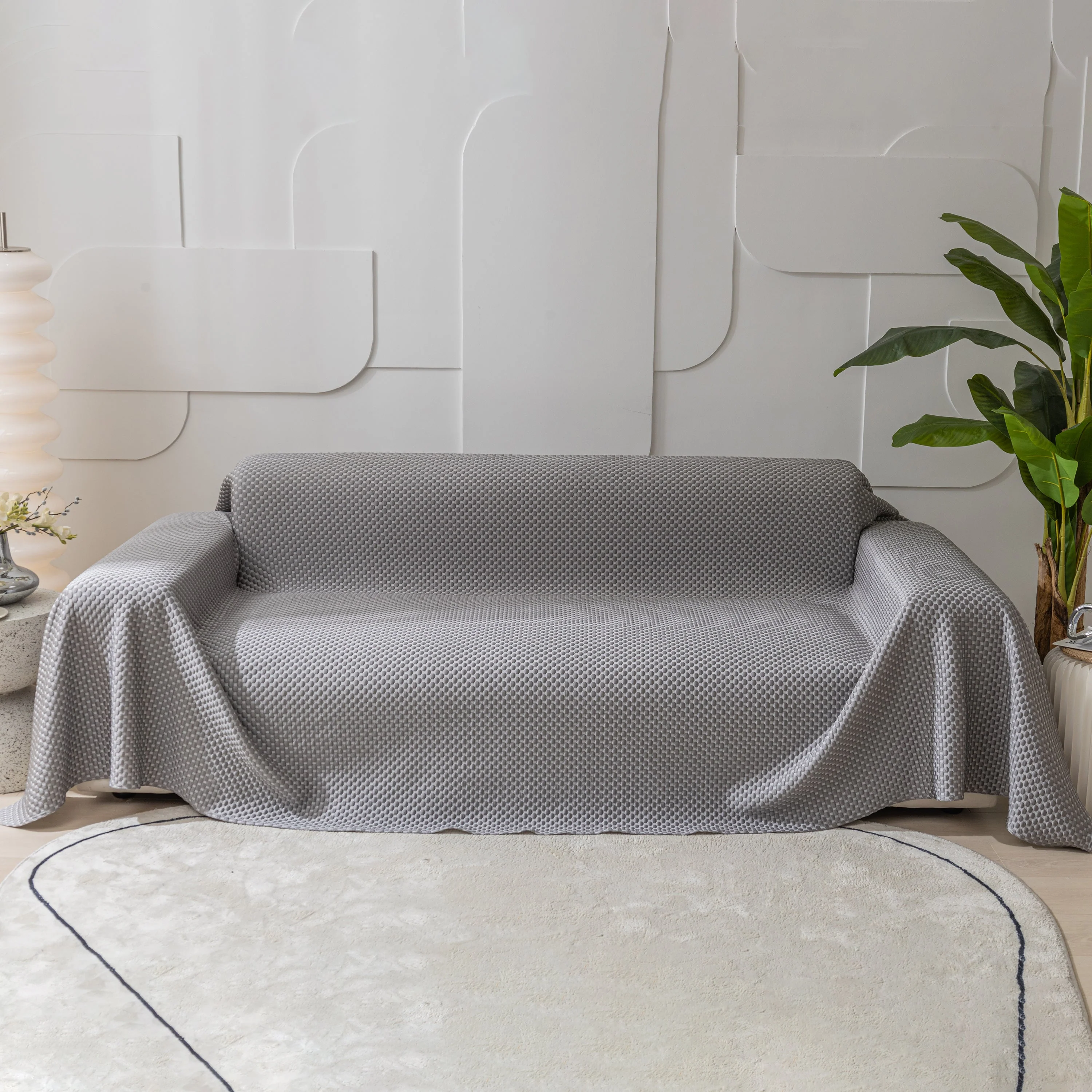 FASHION Granular Textured Sofa Couch Covers, L Shape Sectional Couch Covers, Sofa Covers for Living Room - Image 23