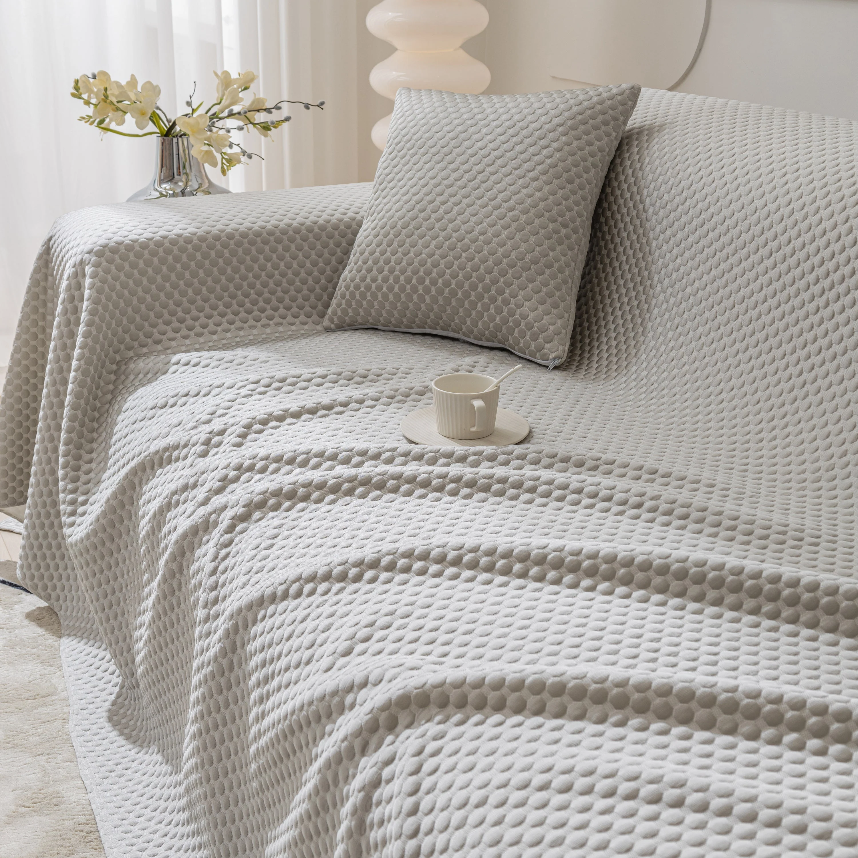 FASHION Granular Textured Sofa Couch Covers, L Shape Sectional Couch Covers, Sofa Covers for Living Room - Image 30