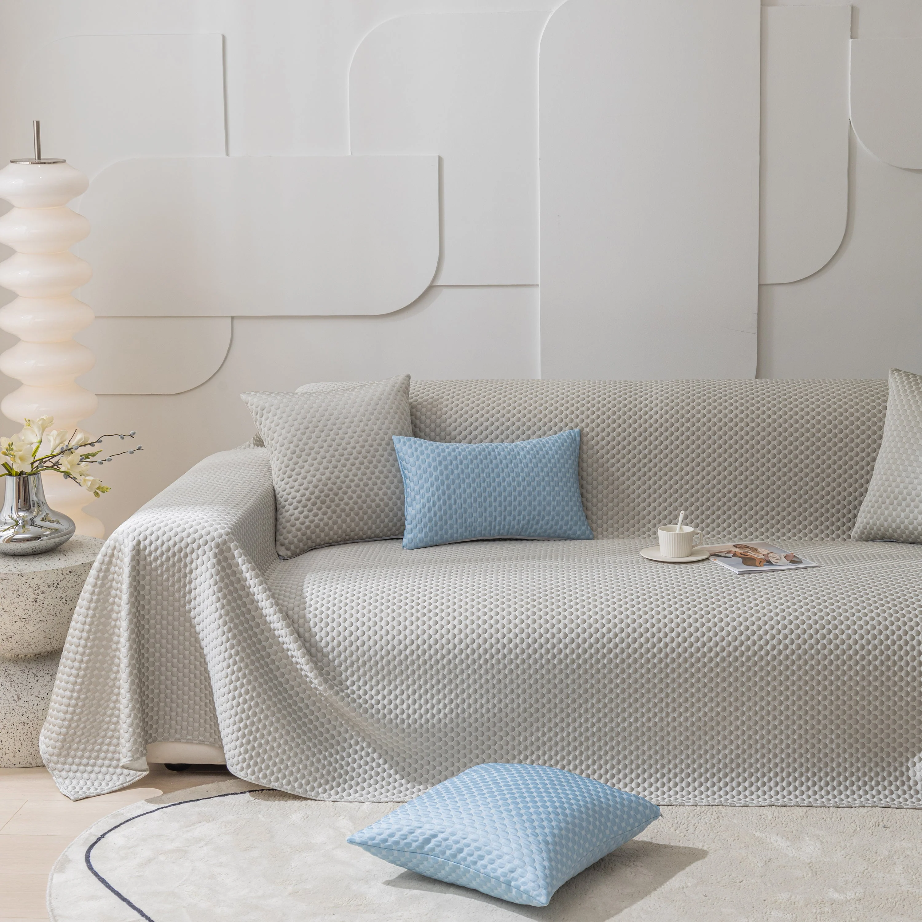 FASHION Granular Textured Sofa Couch Covers, L Shape Sectional Couch Covers, Sofa Covers for Living Room - Image 38
