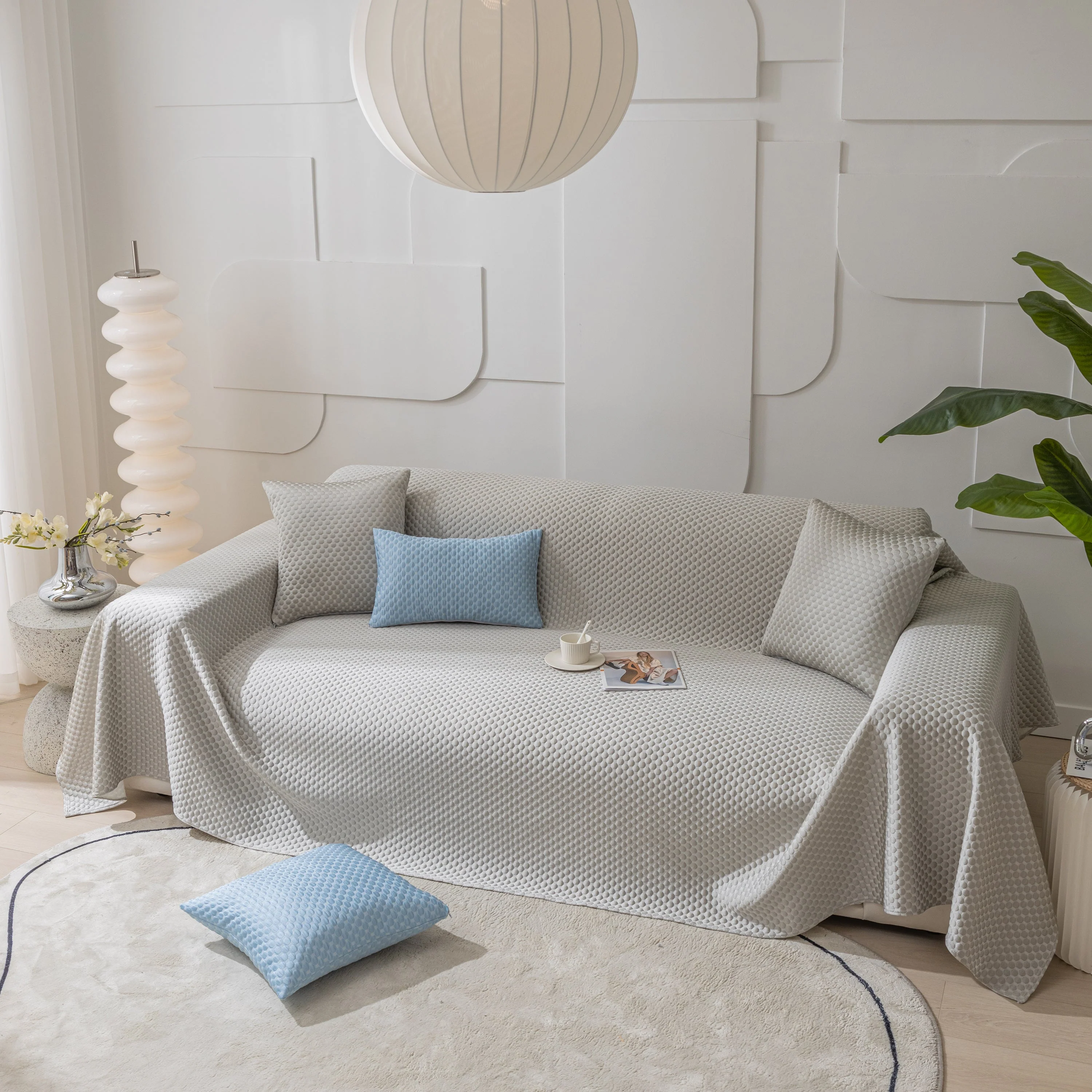 FASHION Granular Textured Sofa Couch Covers, L Shape Sectional Couch Covers, Sofa Covers for Living Room - Image 39