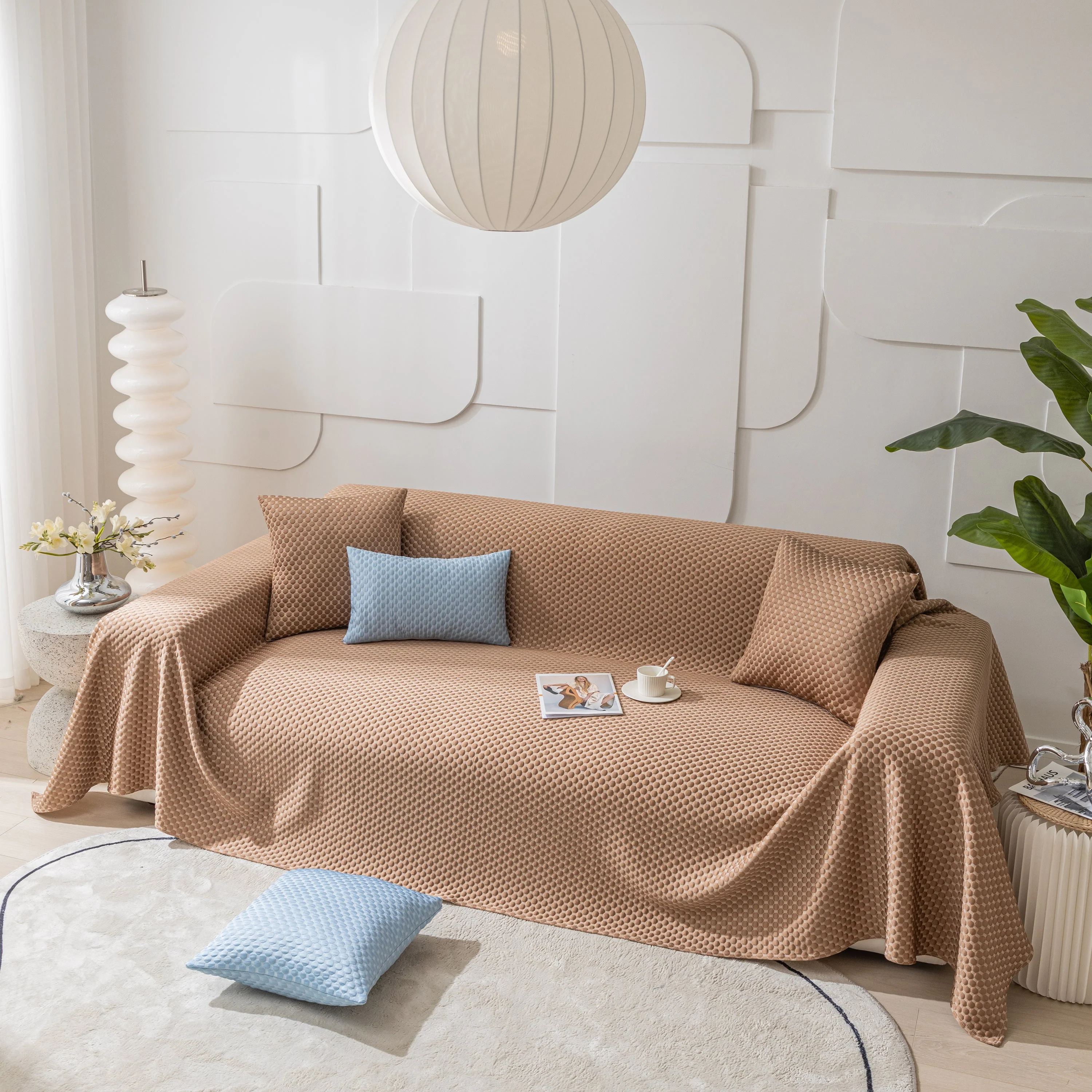 FASHION Granular Textured Sofa Couch Covers, L Shape Sectional Couch Covers, Sofa Covers for Living Room - Image 54