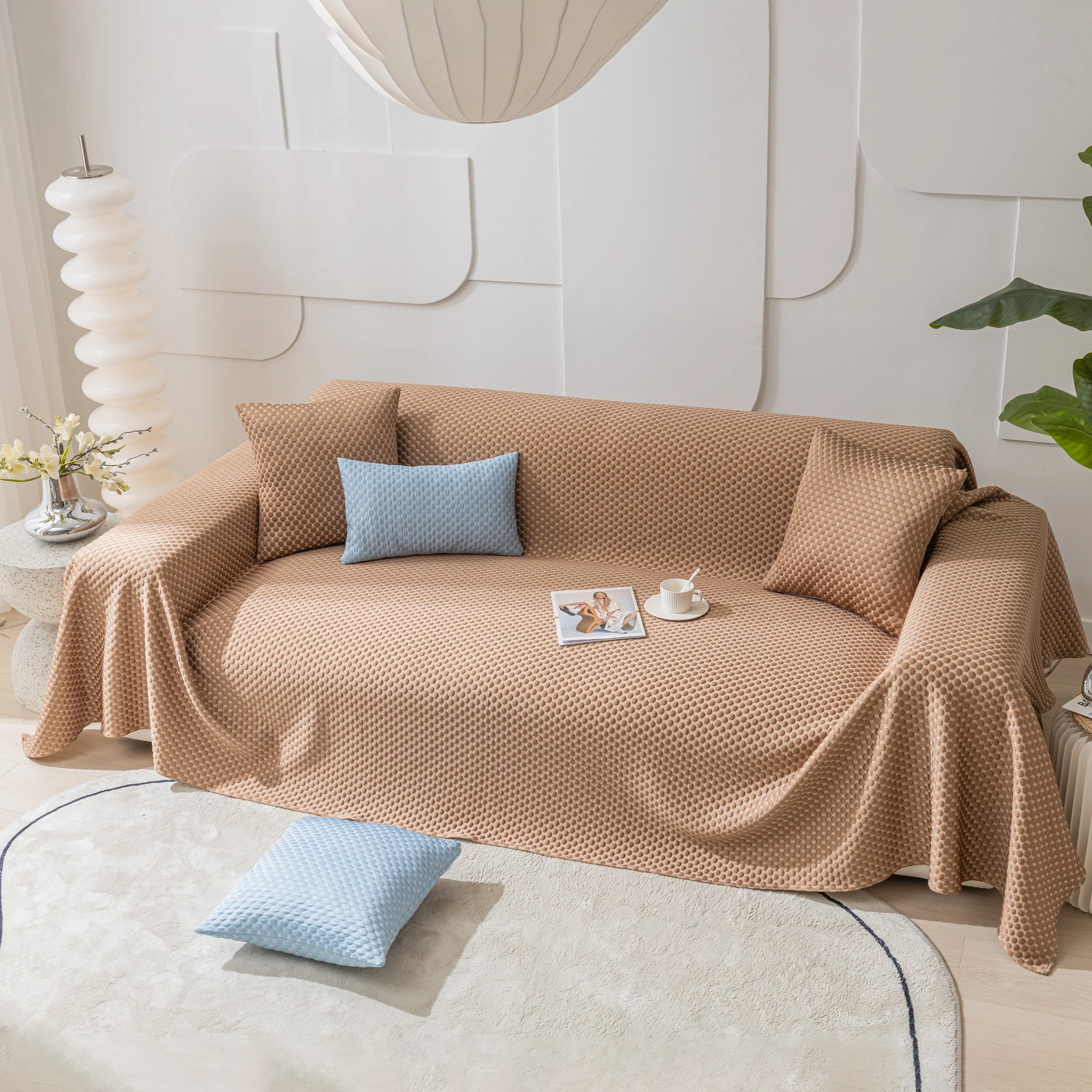 FASHION Granular Textured Sofa Couch Covers, L Shape Sectional Couch Covers, Sofa Covers for Living Room - Image 55