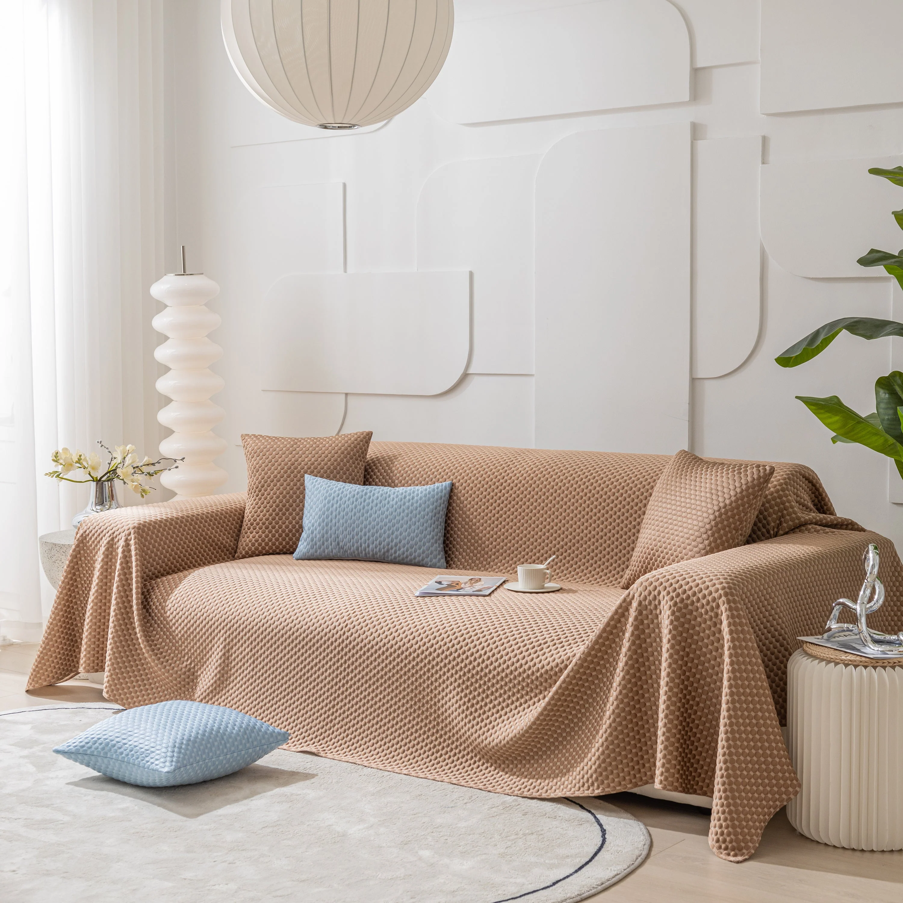 FASHION Granular Textured Sofa Couch Covers, L Shape Sectional Couch Covers, Sofa Covers for Living Room - Image 58