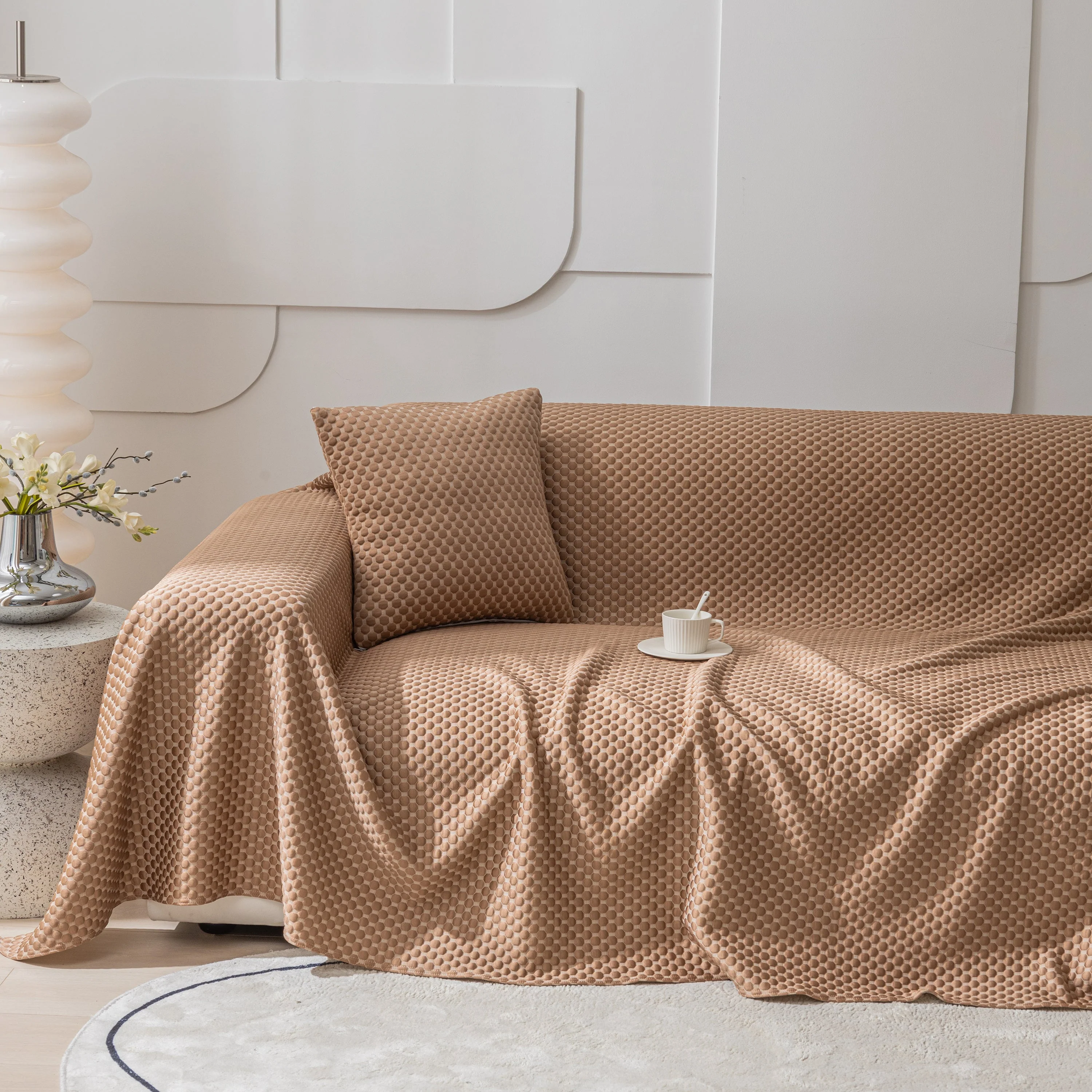 FASHION Granular Textured Sofa Couch Covers, L Shape Sectional Couch Covers, Sofa Covers for Living Room - Image 66