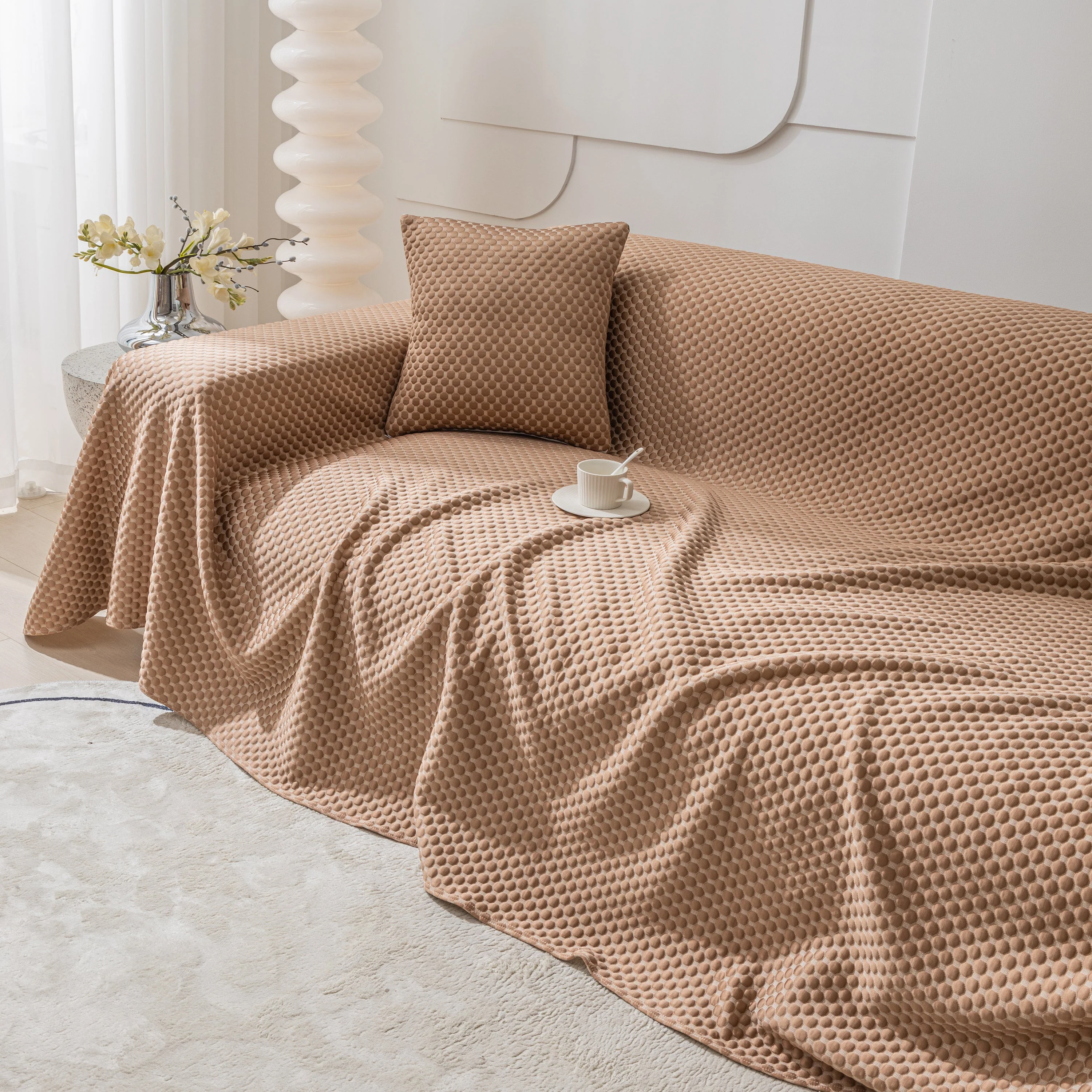 FASHION Granular Textured Sofa Couch Covers, L Shape Sectional Couch Covers, Sofa Covers for Living Room - Image 67