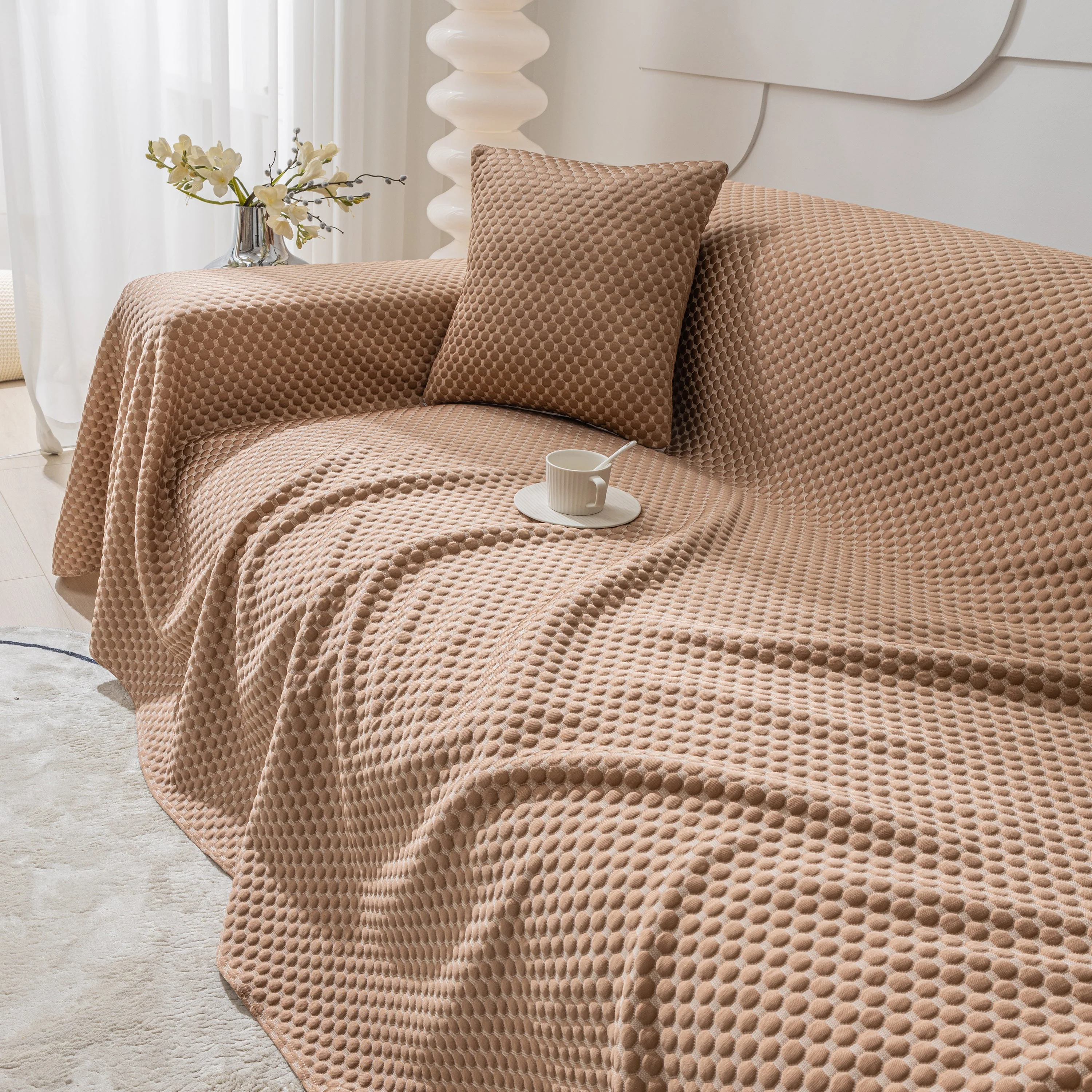 FASHION Granular Textured Sofa Couch Covers, L Shape Sectional Couch Covers, Sofa Covers for Living Room - Image 68