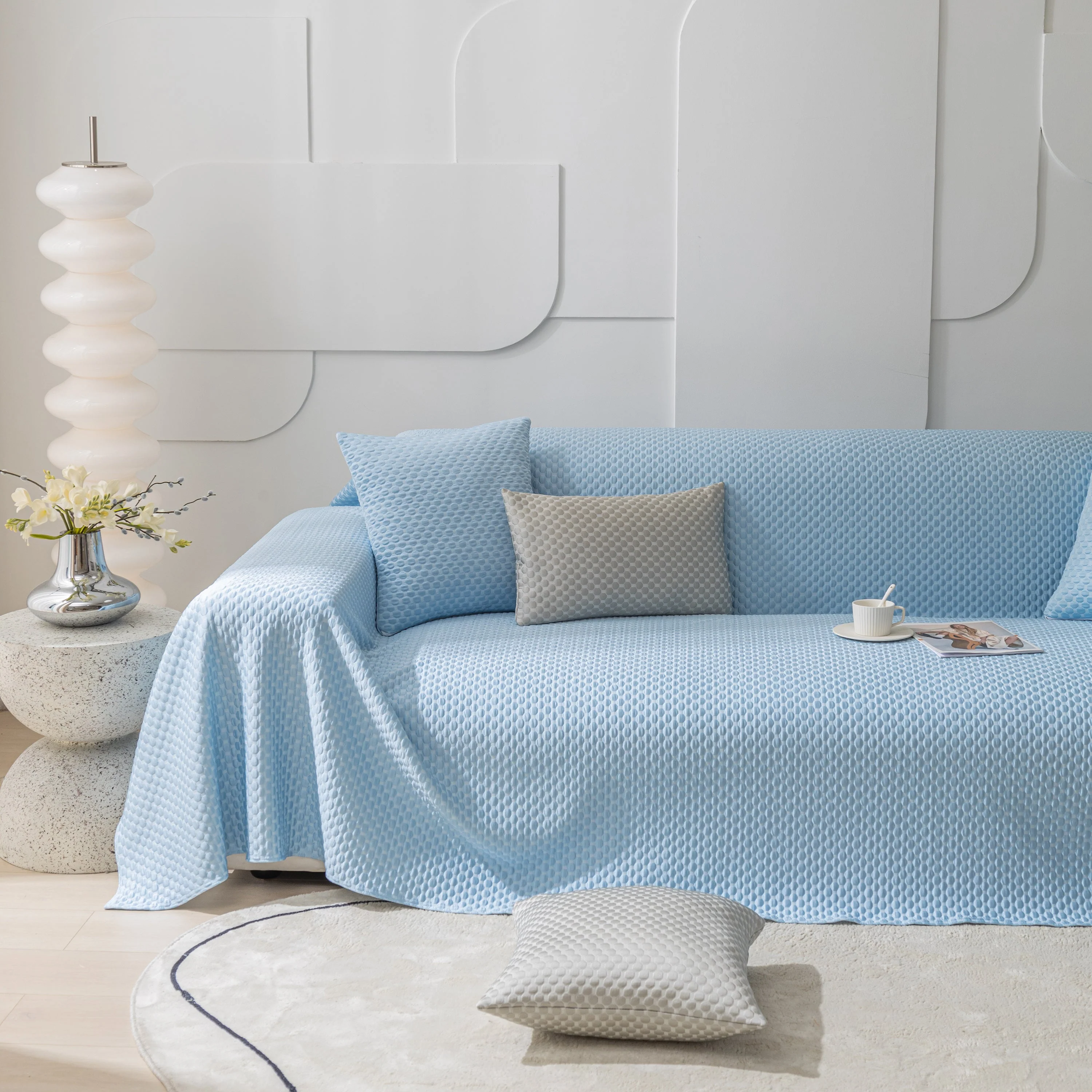 FASHION Granular Textured Sofa Couch Covers, L Shape Sectional Couch Covers, Sofa Covers for Living Room - Image 9