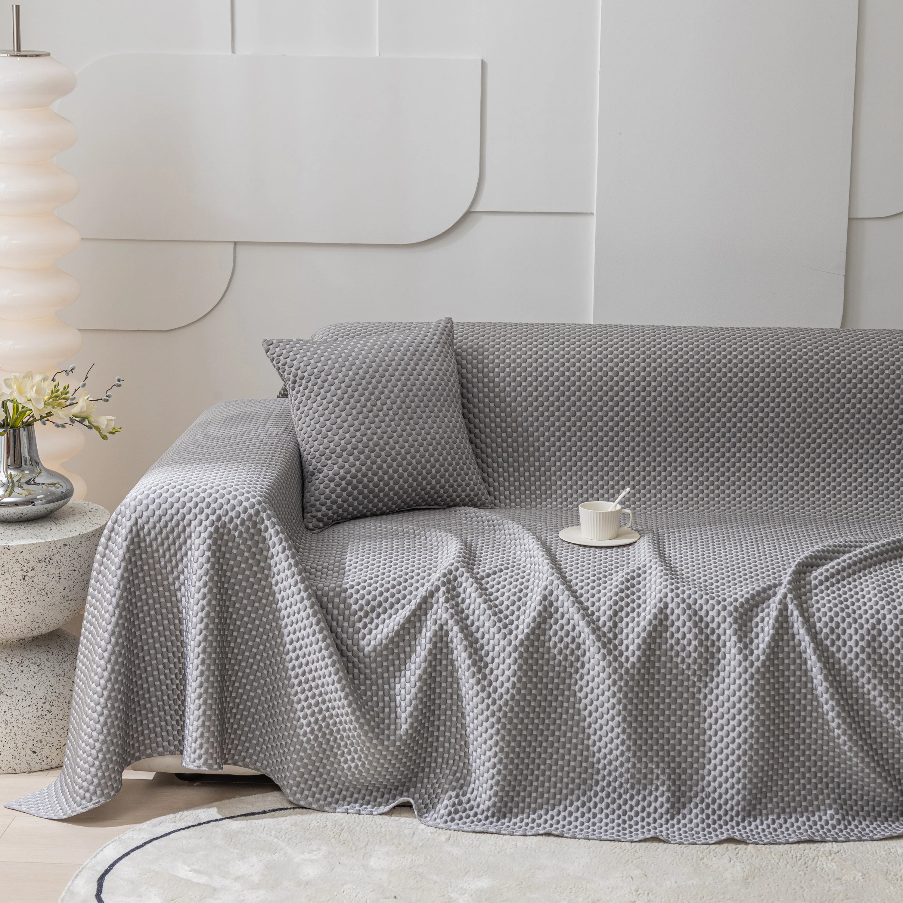 FASHION Granular Textured Sofa Couch Covers, L Shape Sectional Couch Covers, Sofa Covers for Living Room - Image 93