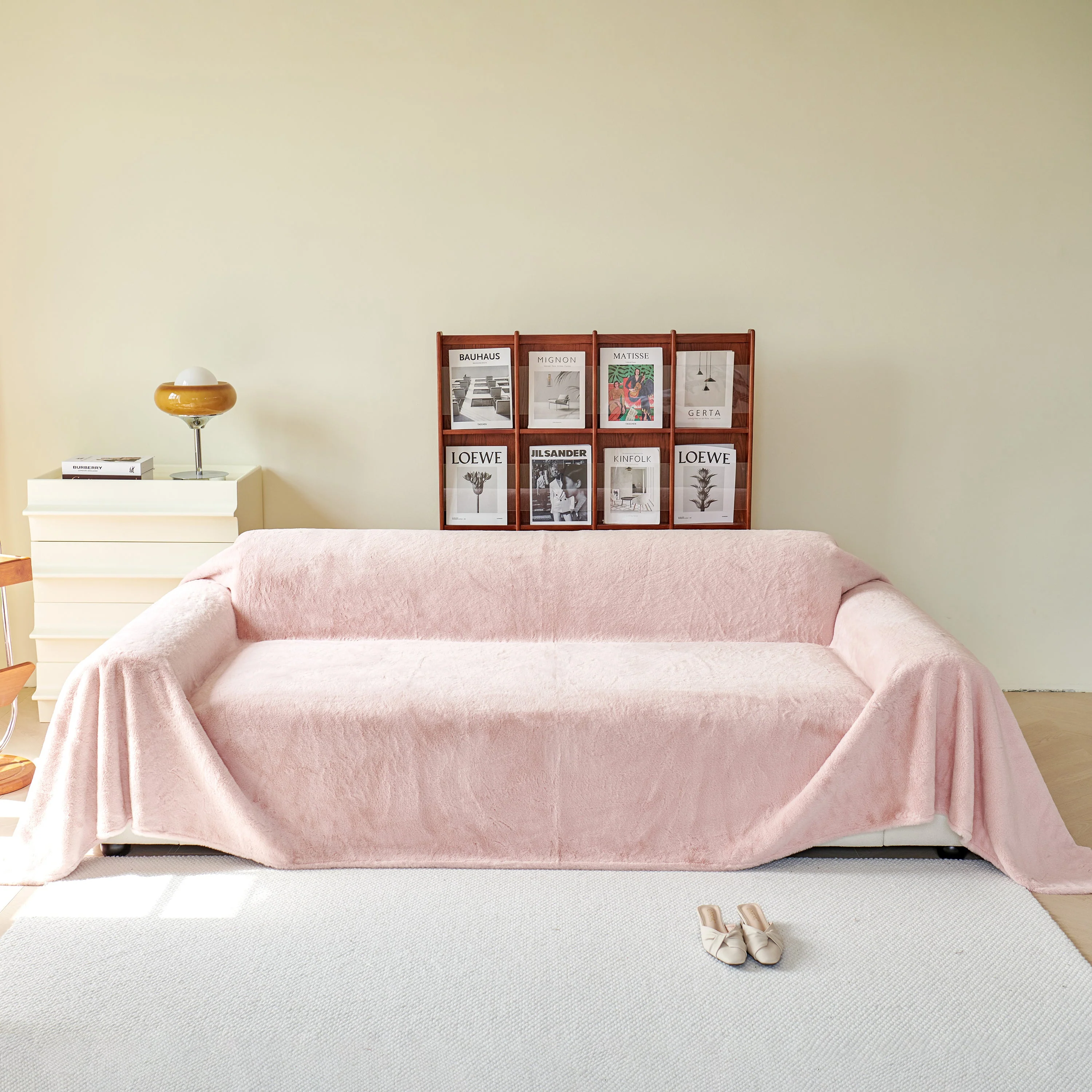Faux Fur Smooth Plush Comfy Couch Covers, Soft Thicked Durable Blankets and Throws for Sofas - Image 101