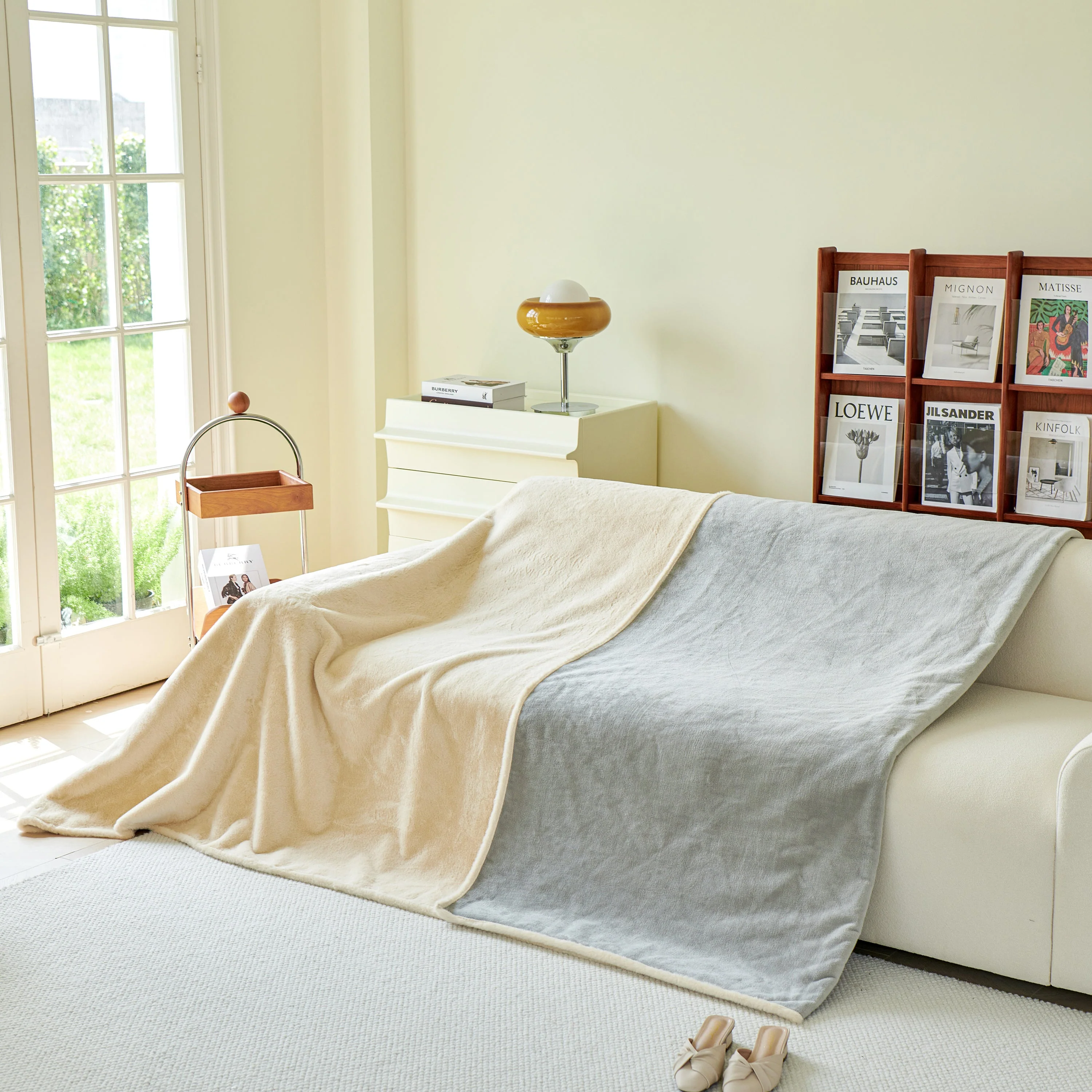 Faux Fur Smooth Plush Comfy Couch Covers, Soft Thicked Durable Blankets and Throws for Sofas - Image 111