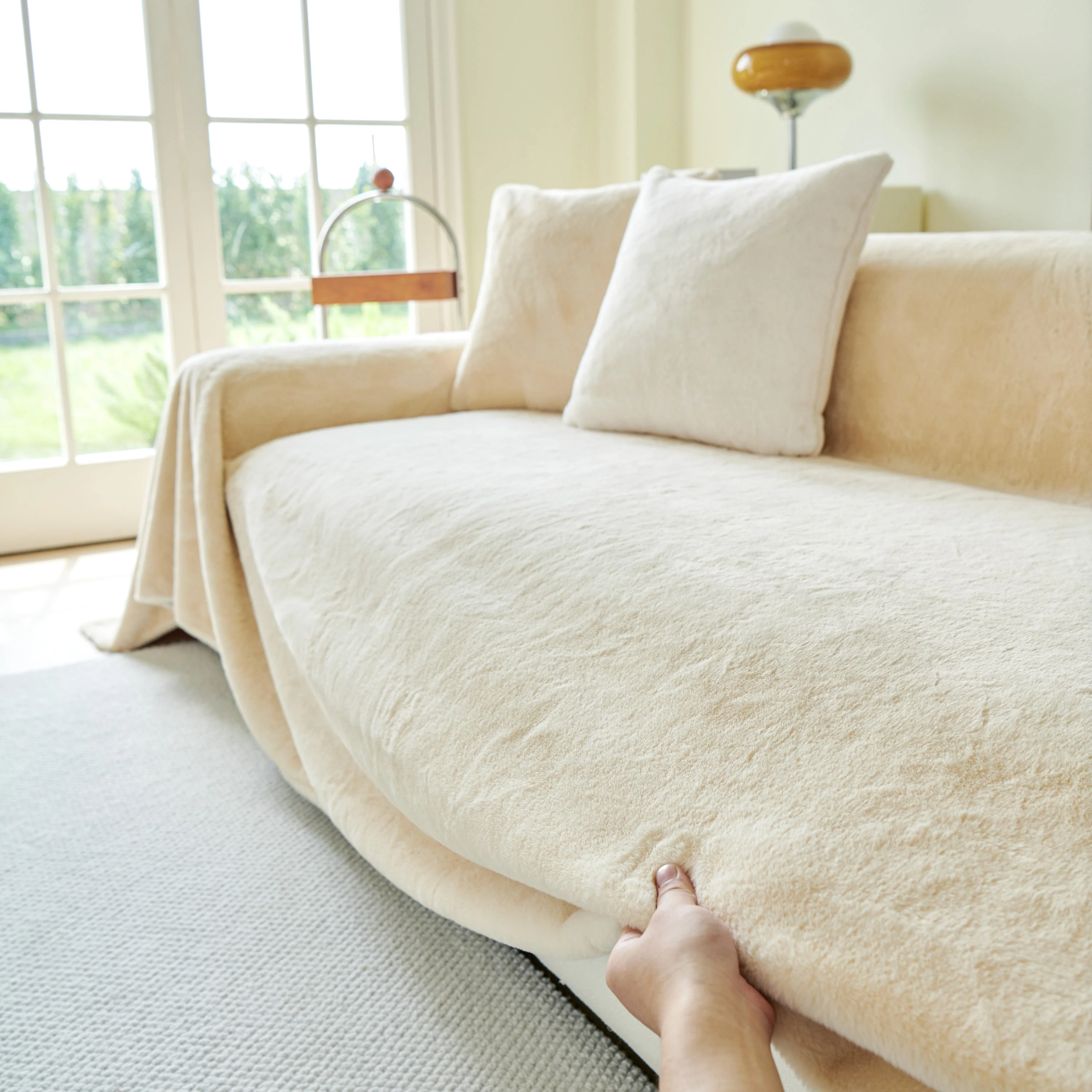 Faux Fur Smooth Plush Comfy Couch Covers, Soft Thicked Durable Blankets and Throws for Sofas - Image 114