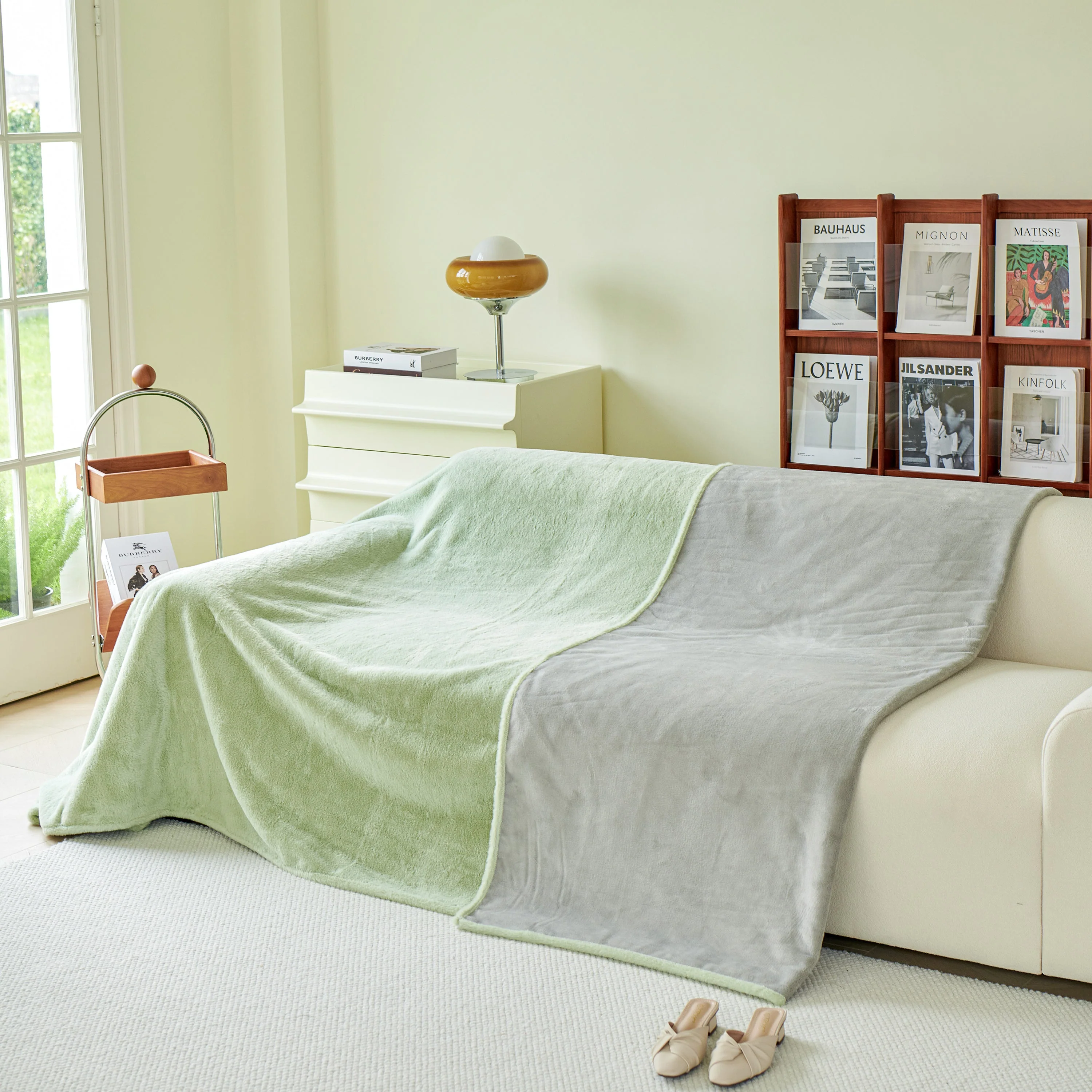 Faux Fur Smooth Plush Comfy Couch Covers, Soft Thicked Durable Blankets and Throws for Sofas - Image 138