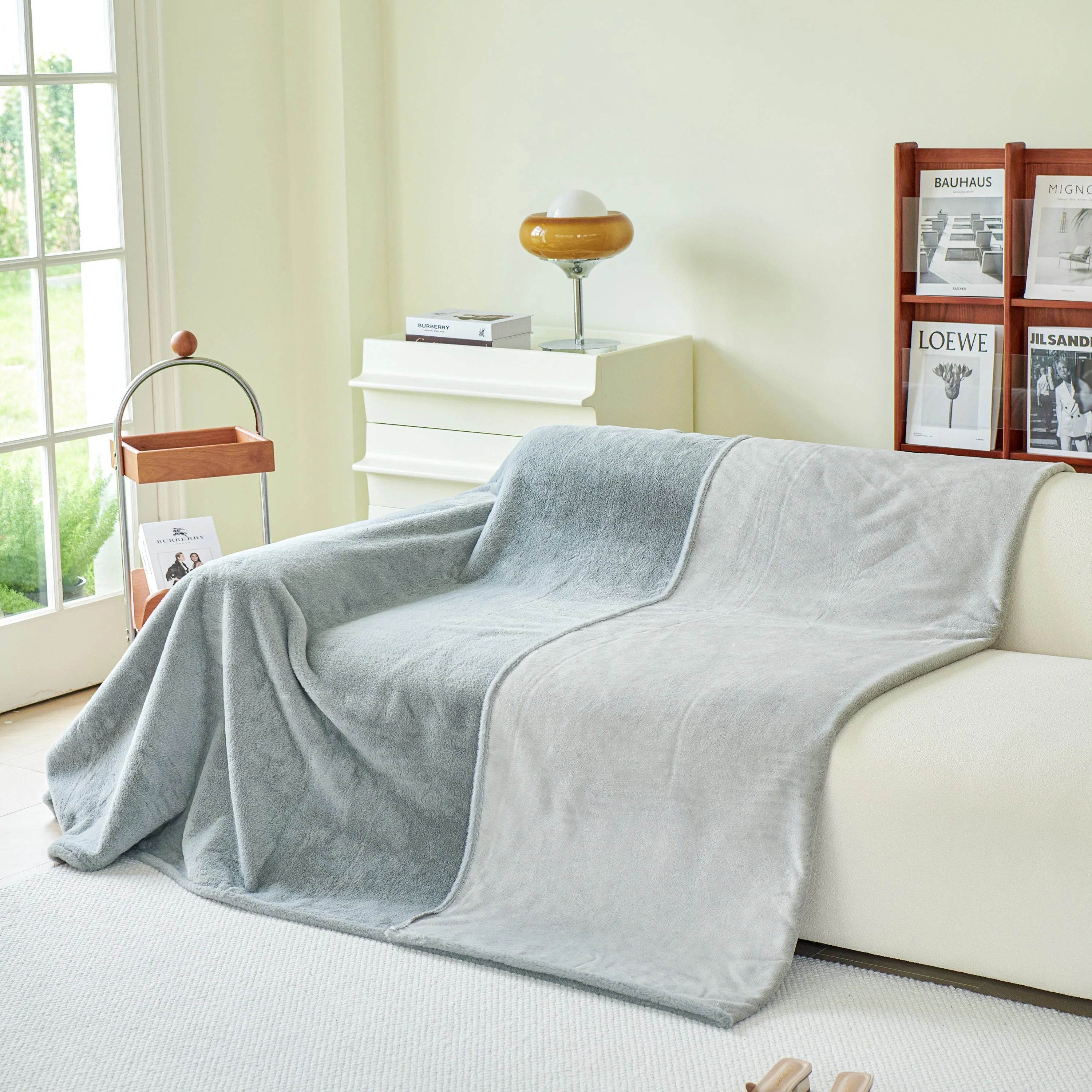 Faux Fur Smooth Plush Comfy Couch Covers, Soft Thicked Durable Blankets and Throws for Sofas - Image 15