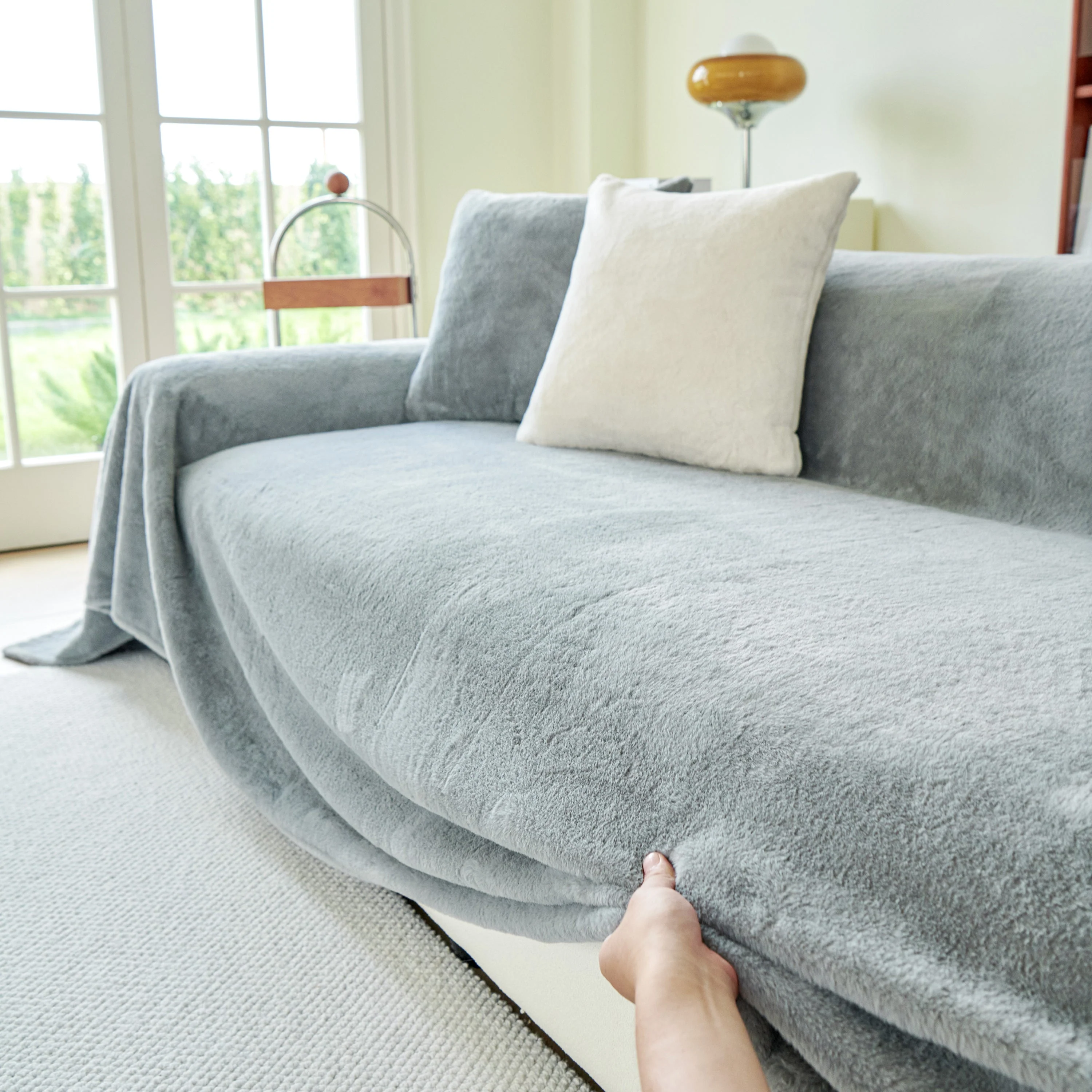 Faux Fur Smooth Plush Comfy Couch Covers, Soft Thicked Durable Blankets and Throws for Sofas - Image 16