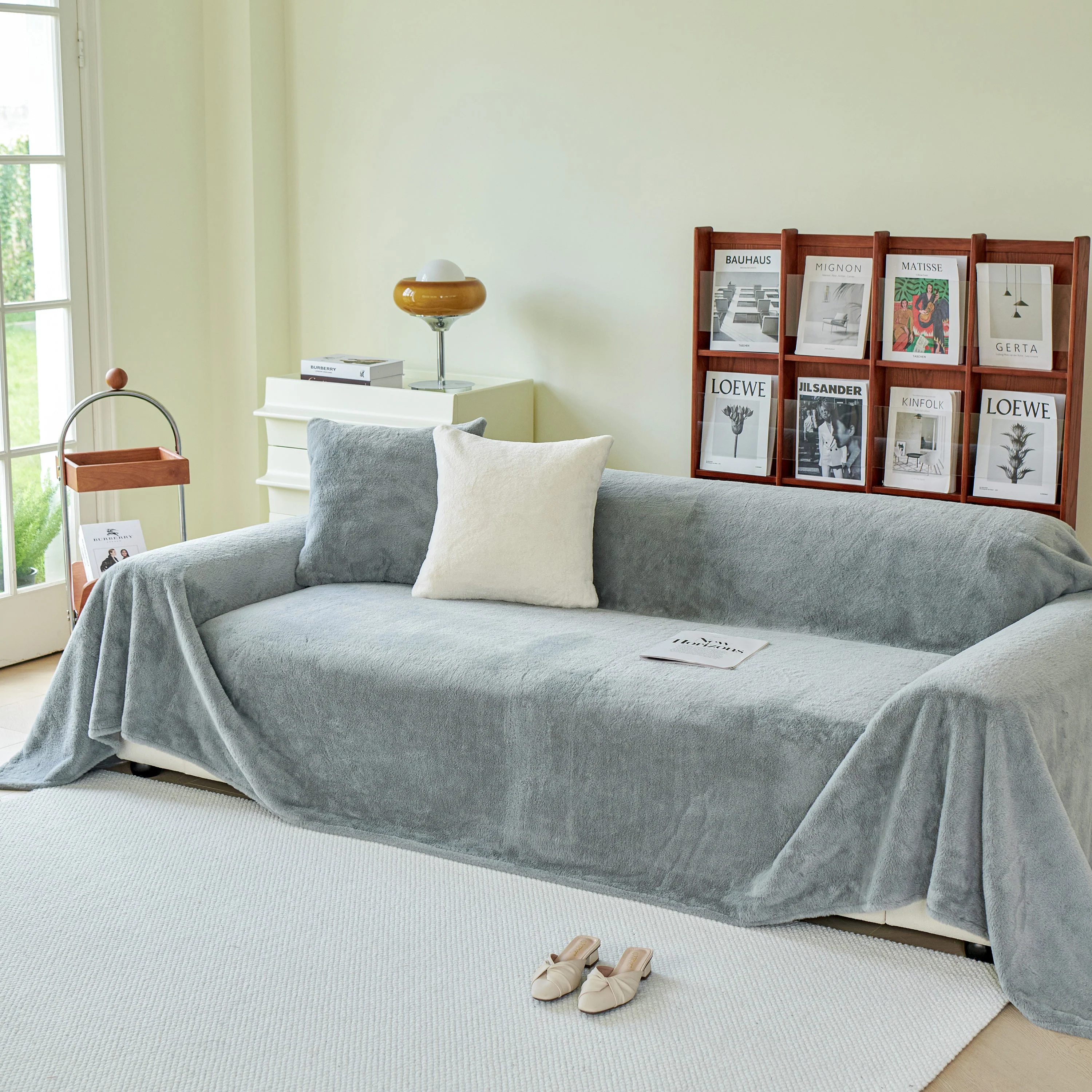 Faux Fur Smooth Plush Comfy Couch Covers, Soft Thicked Durable Blankets and Throws for Sofas - Image 31
