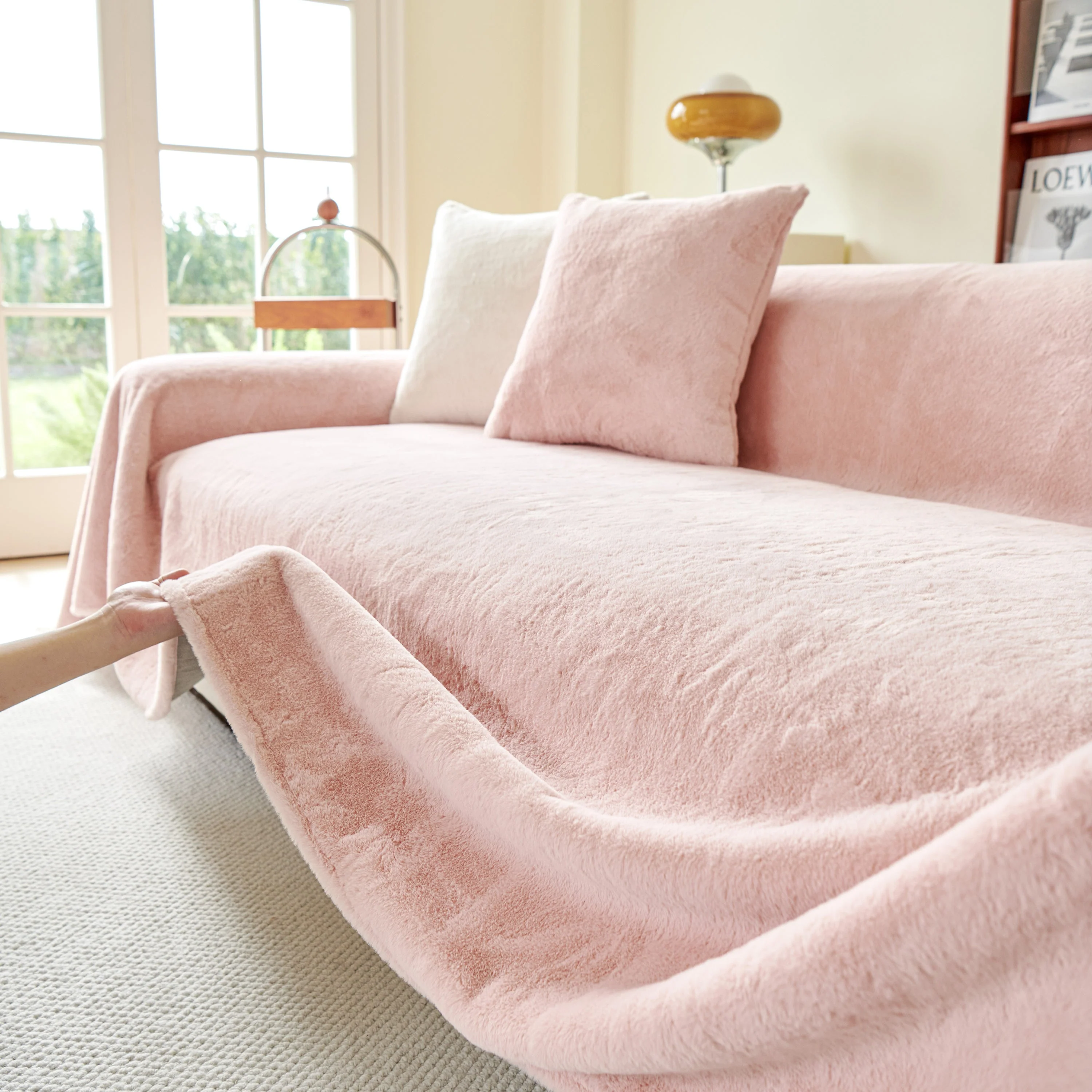 Faux Fur Smooth Plush Comfy Couch Covers, Soft Thicked Durable Blankets and Throws for Sofas - Image 35